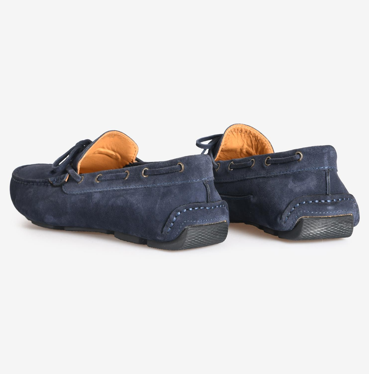 Lacivert Süet Erkek Loafer Ayakkabı