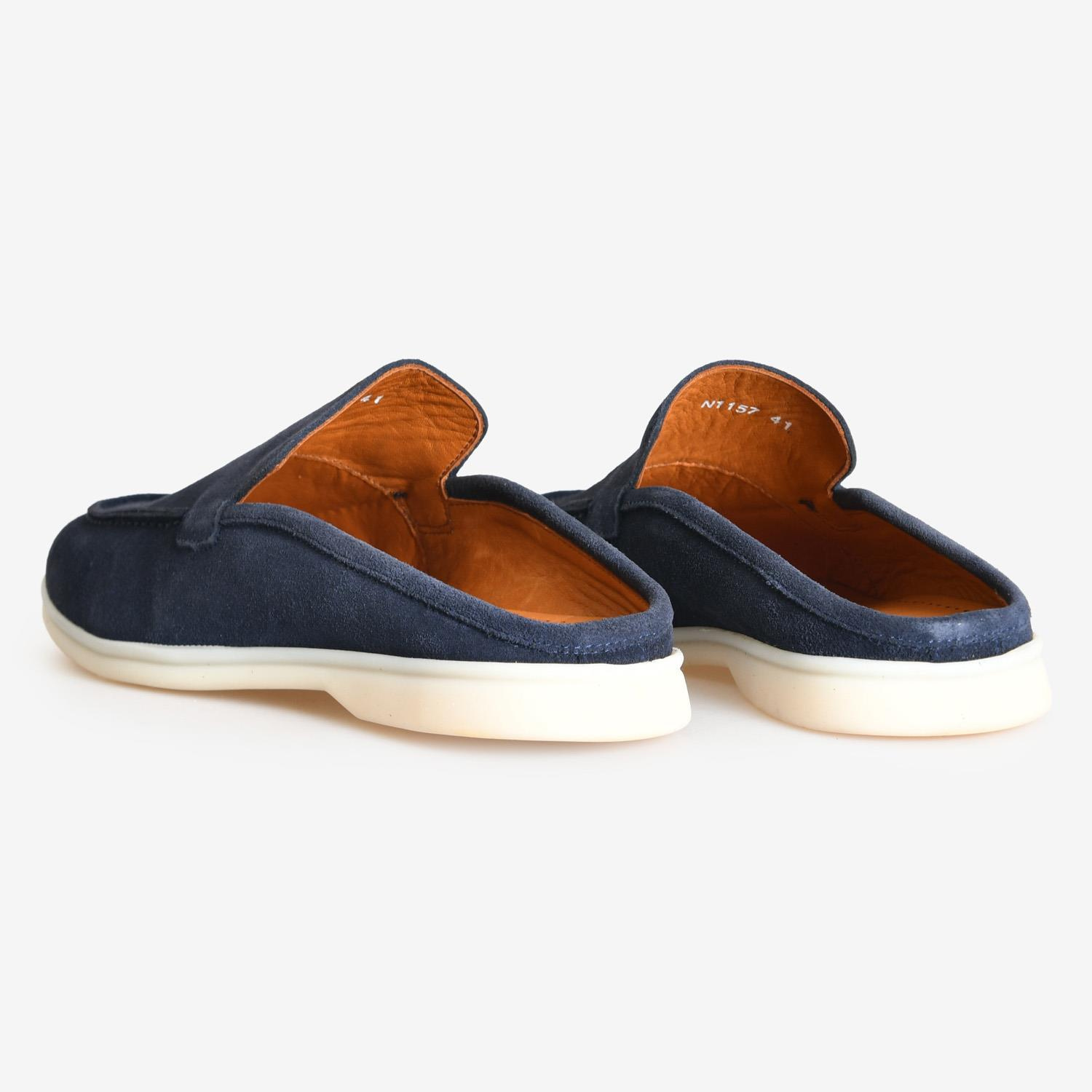 Lacivert Süet Günlük Erkek Terlik