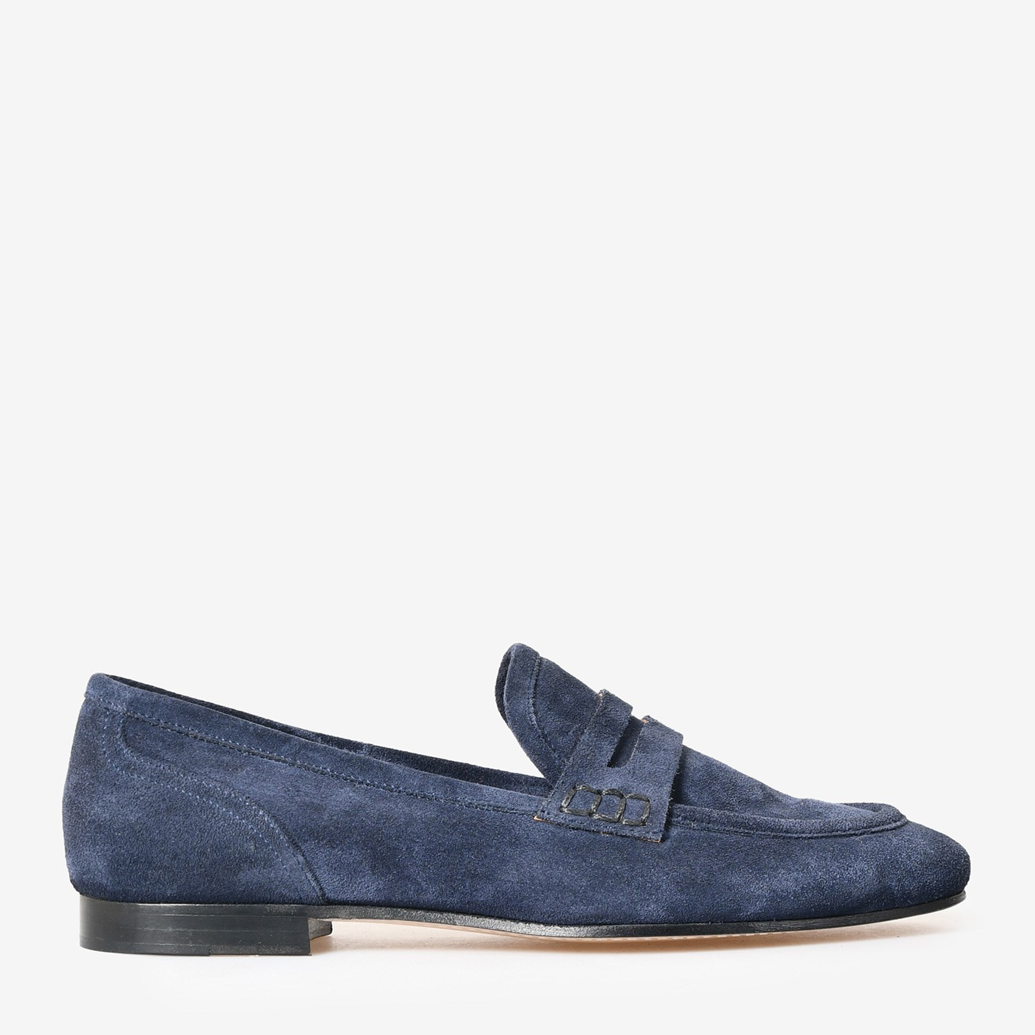 Lacivert Süet Kadın Loafer