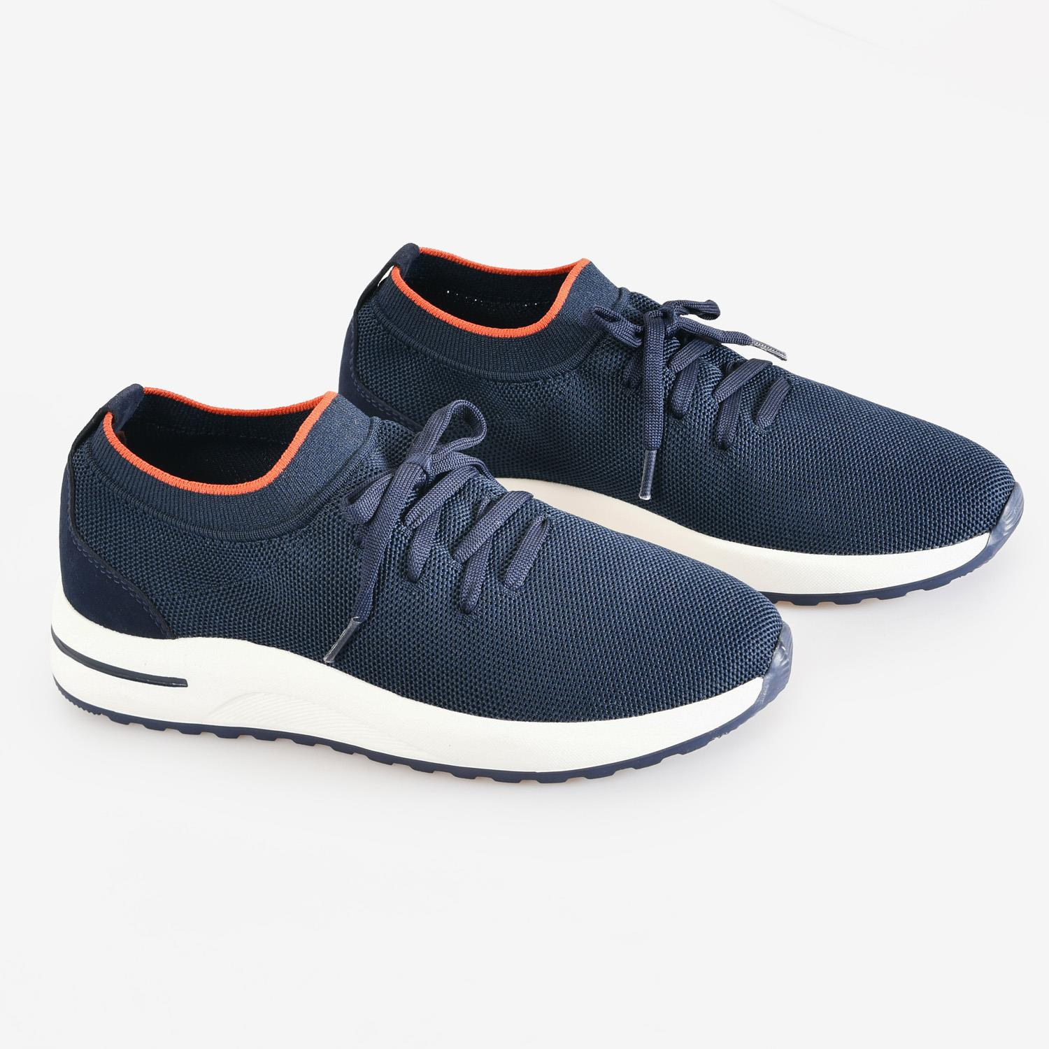 Lacivert Triko Bağcıklı Erkek Spor Ayakkabı