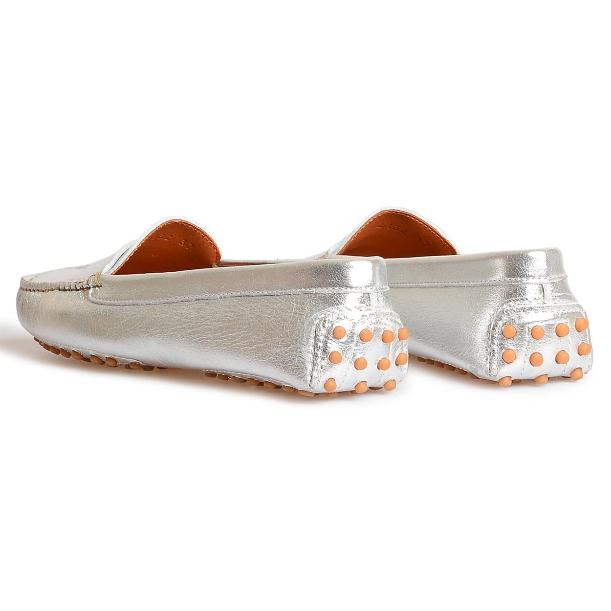 Lame Metalik Deri Babet Loafer