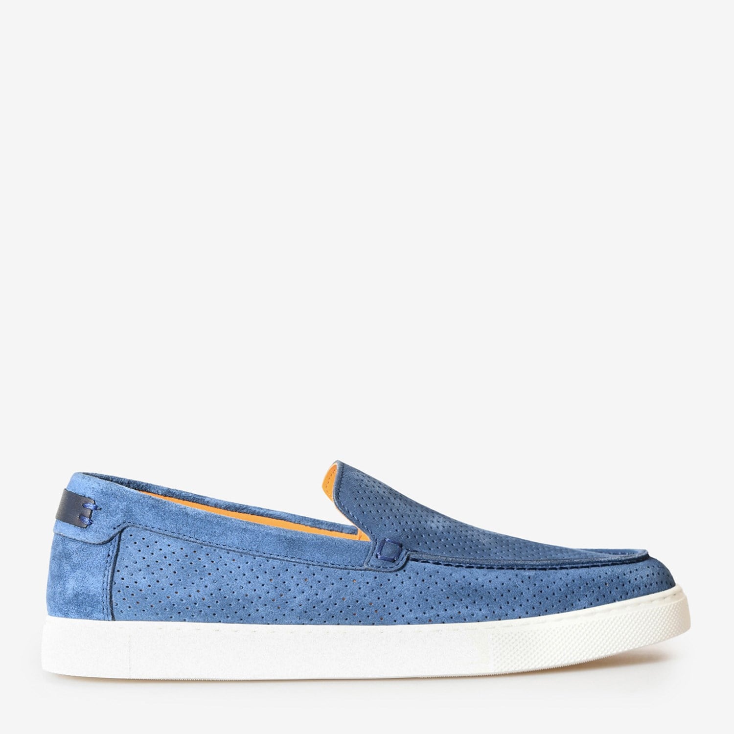 Mavi Süet Erkek Loafer