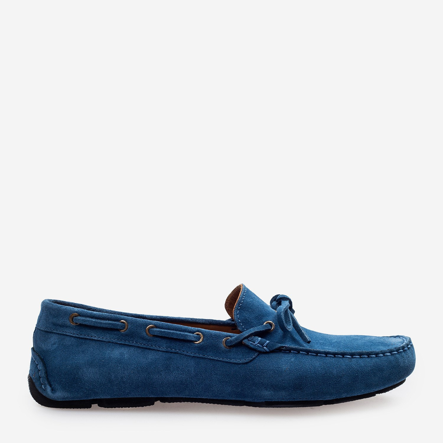 Mavi Süet Erkek Loafer Ayakkabı