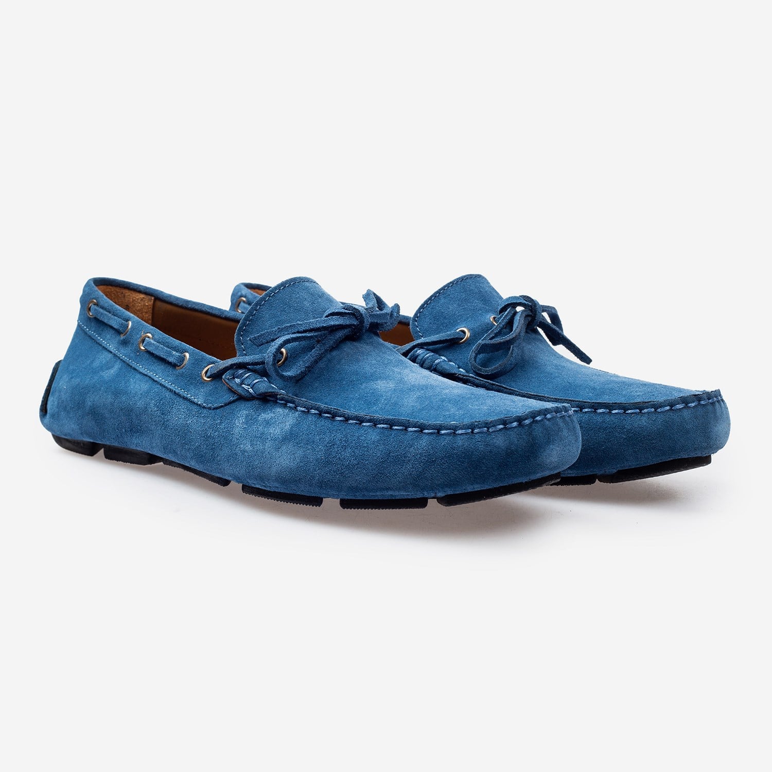 Mavi Süet Erkek Loafer Ayakkabı