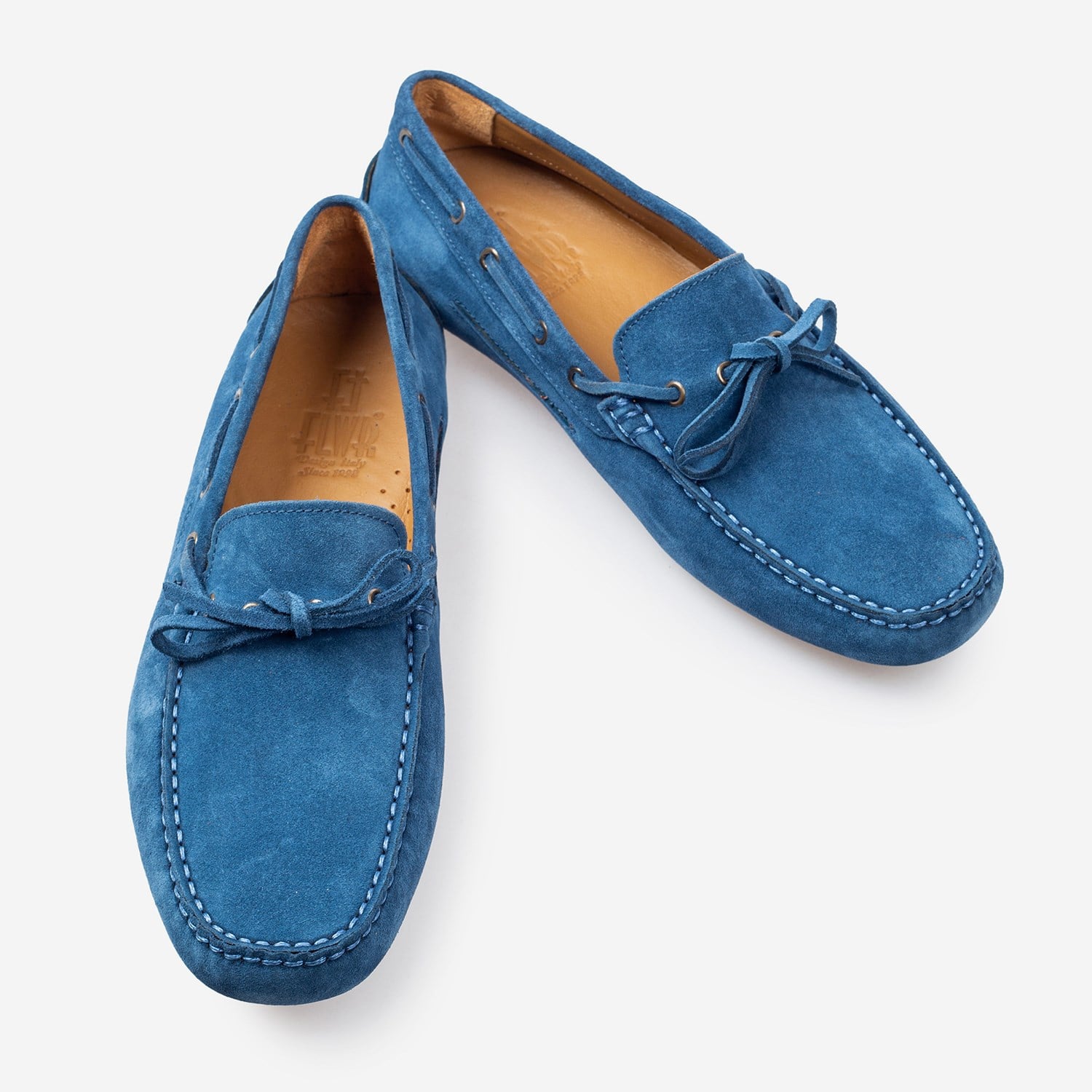 Mavi Süet Erkek Loafer Ayakkabı