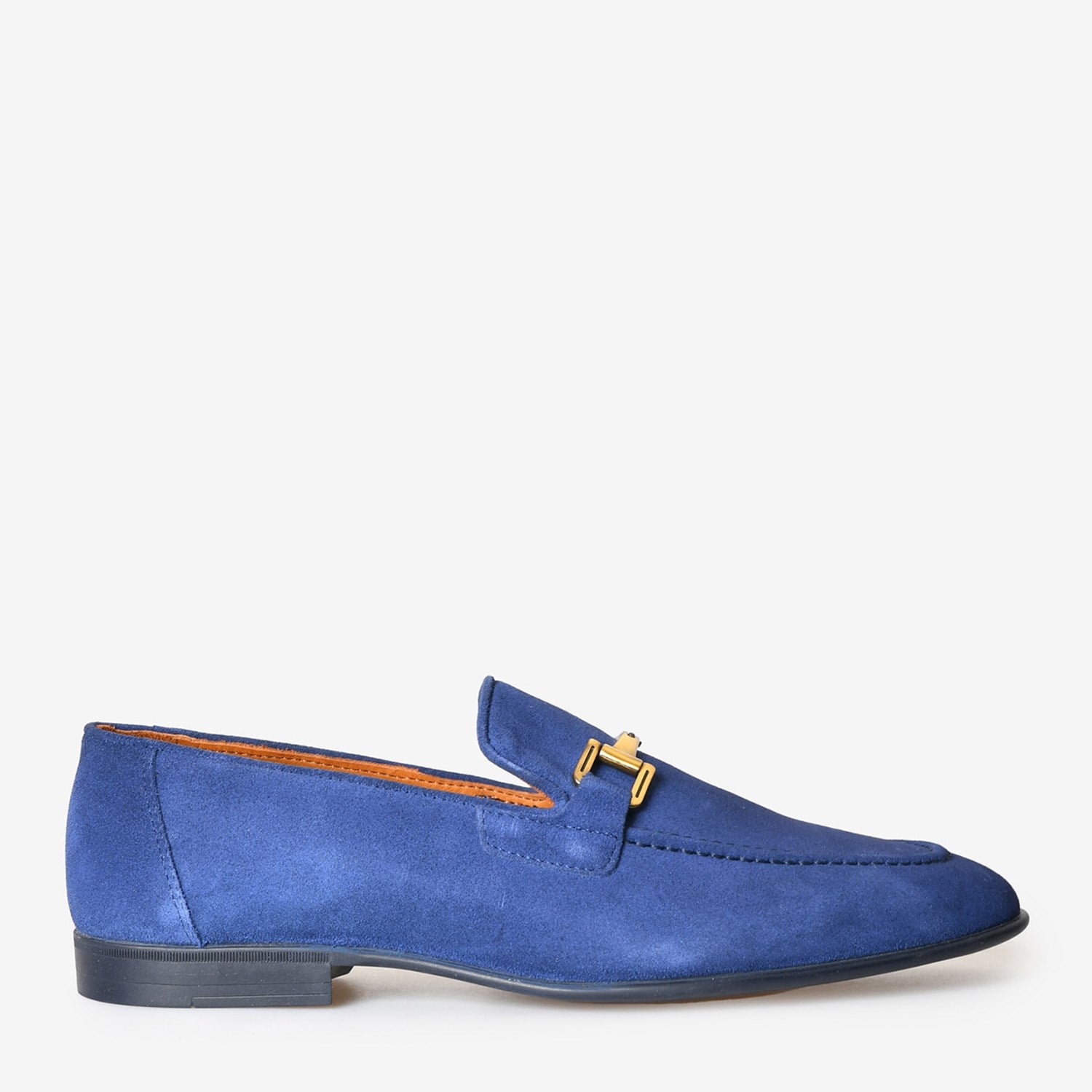 Mavi Süet Tokalı Erkek Loafer
