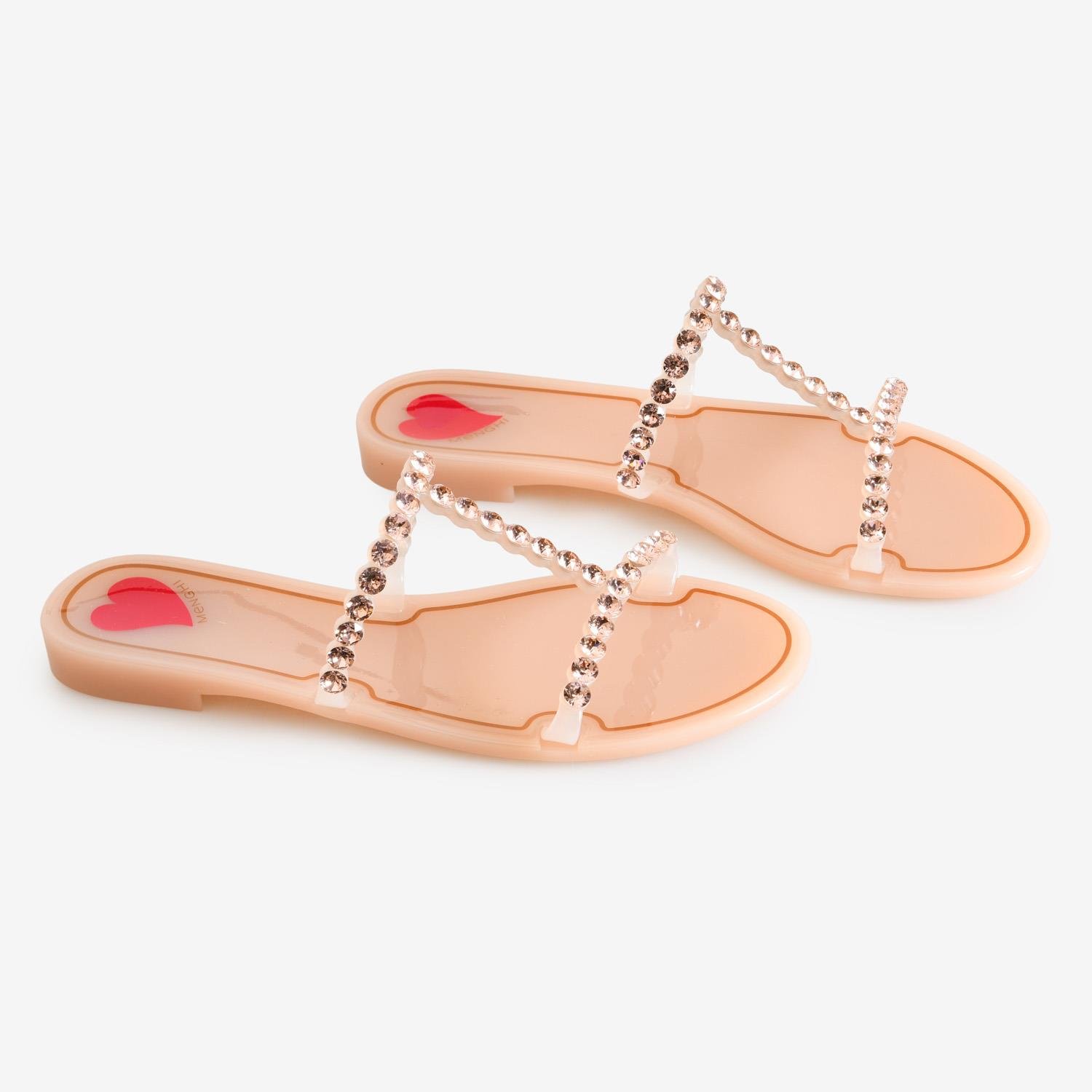 Menghi Bej Taşlı Kadın Terlik