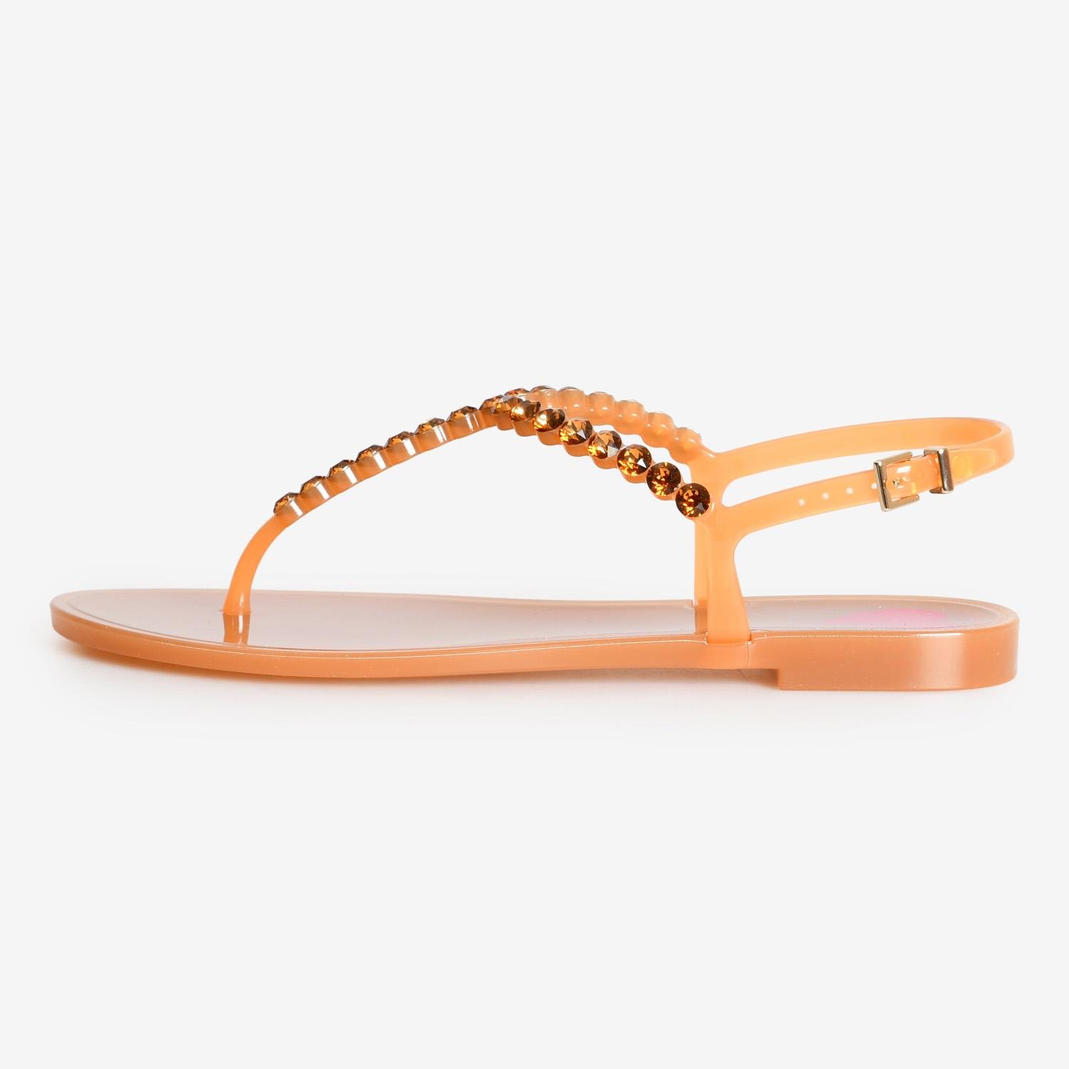 Menghi Karamel Taşlı Kadın Sandalet