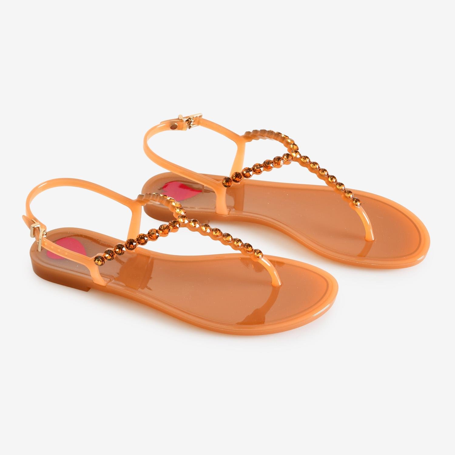 Menghi Karamel Taşlı Kadın Sandalet