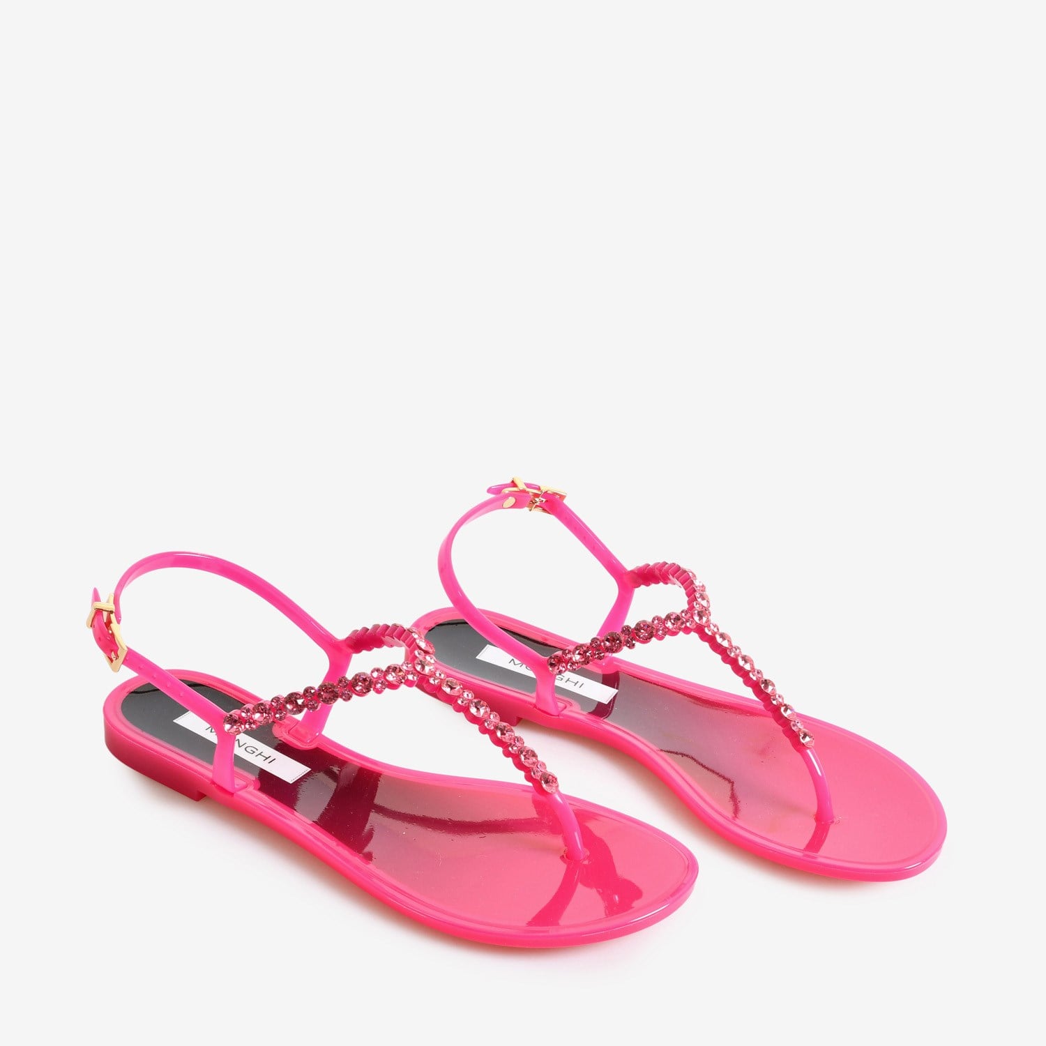 Menghi Pembe Taşlı Kadın Sandalet
