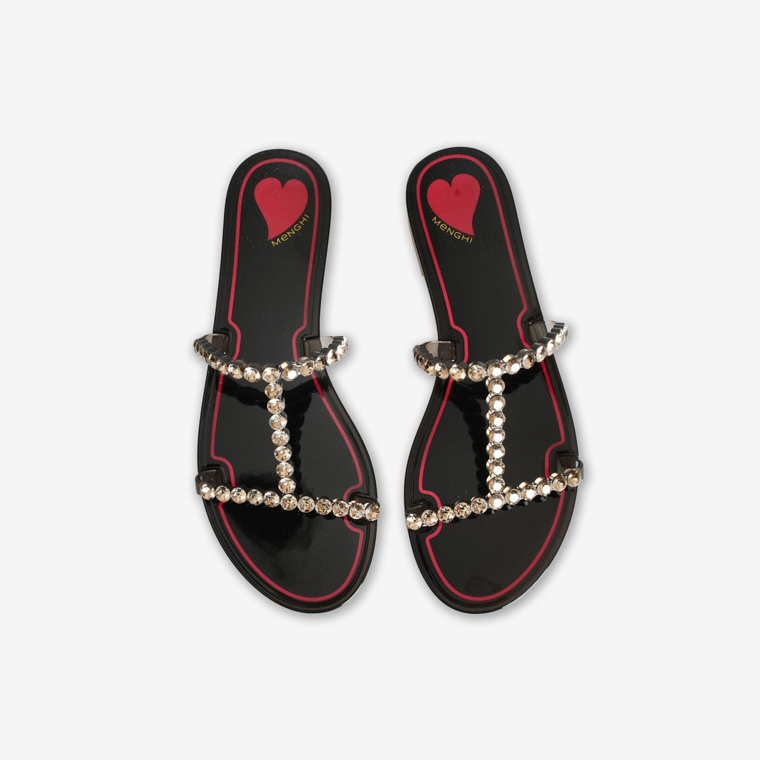 Menghi Siyah Taşlı Kadın Terlik