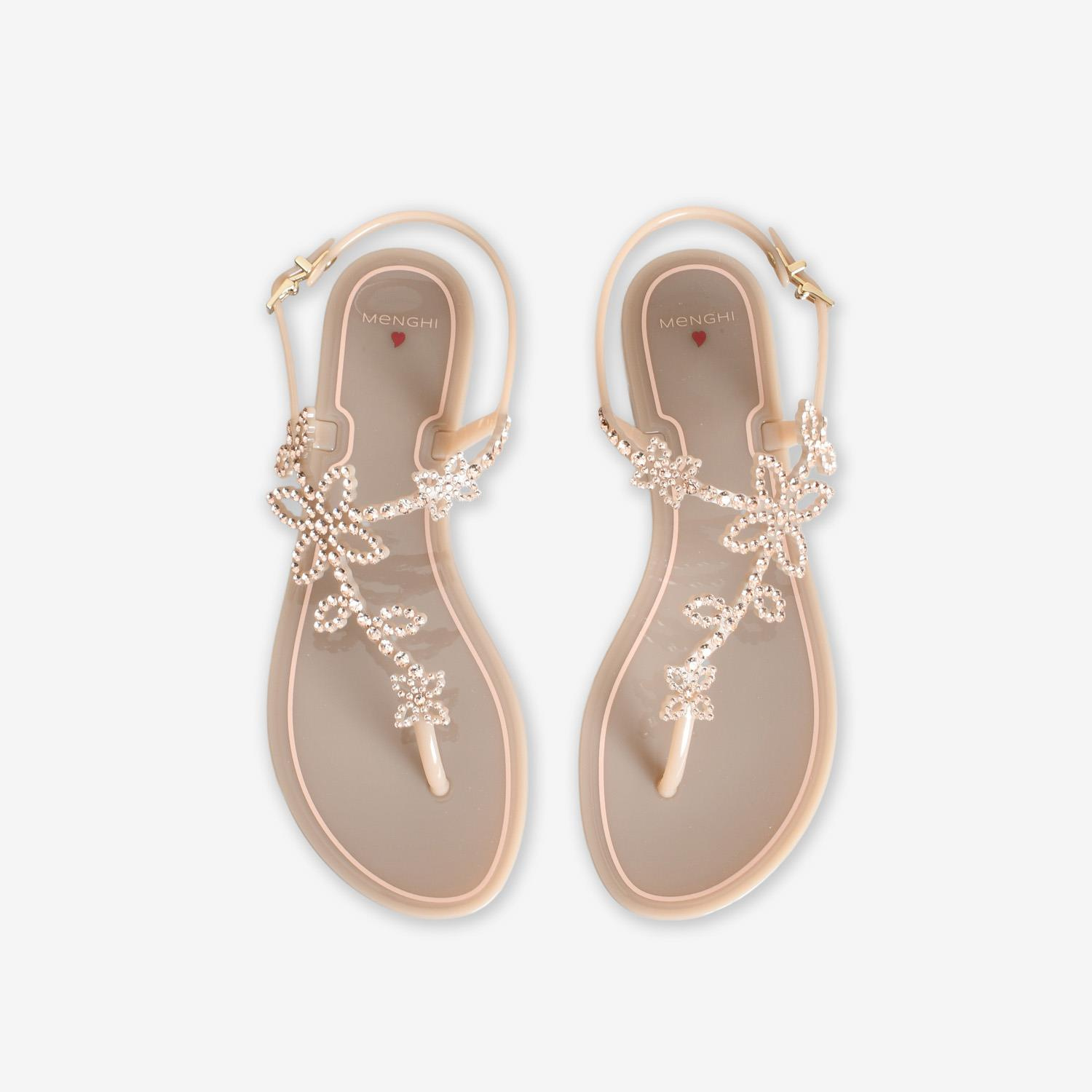 Menghi Vizon Taşlı Kadın Sandalet