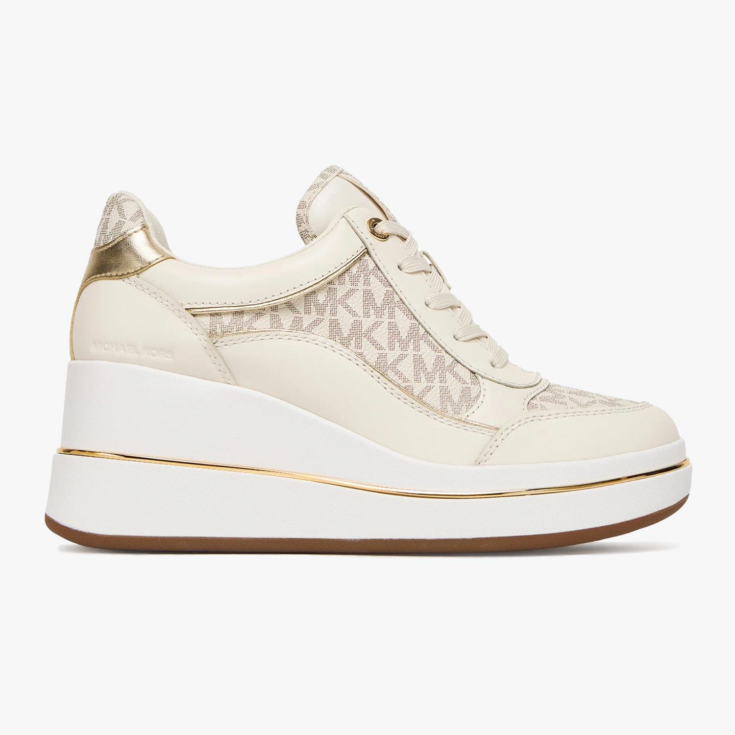 Michael Kors Bej Dolgu Topuk Kadın Spor Ayakkabı
