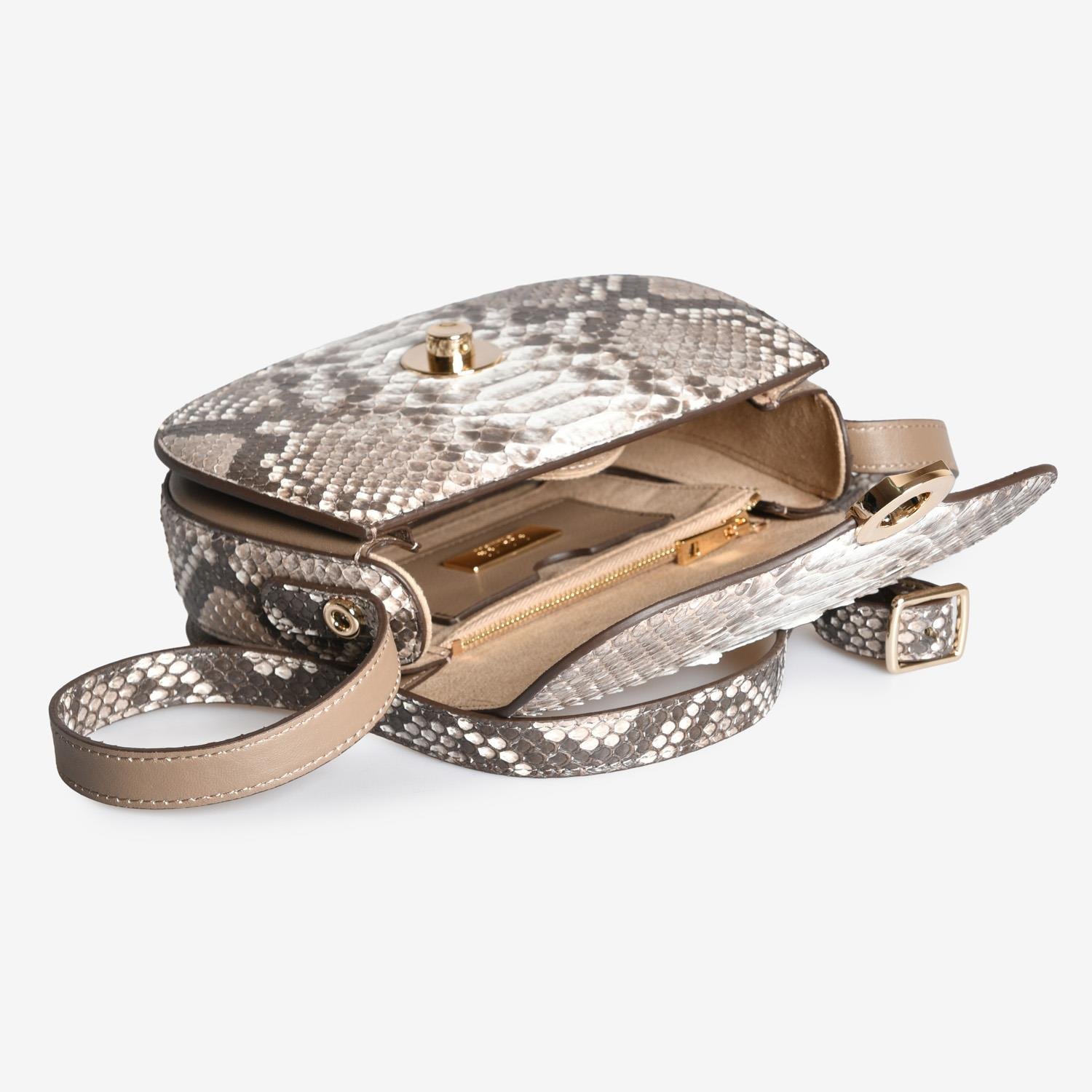 Naturel Piton Deri Kadın Askılı Çanta