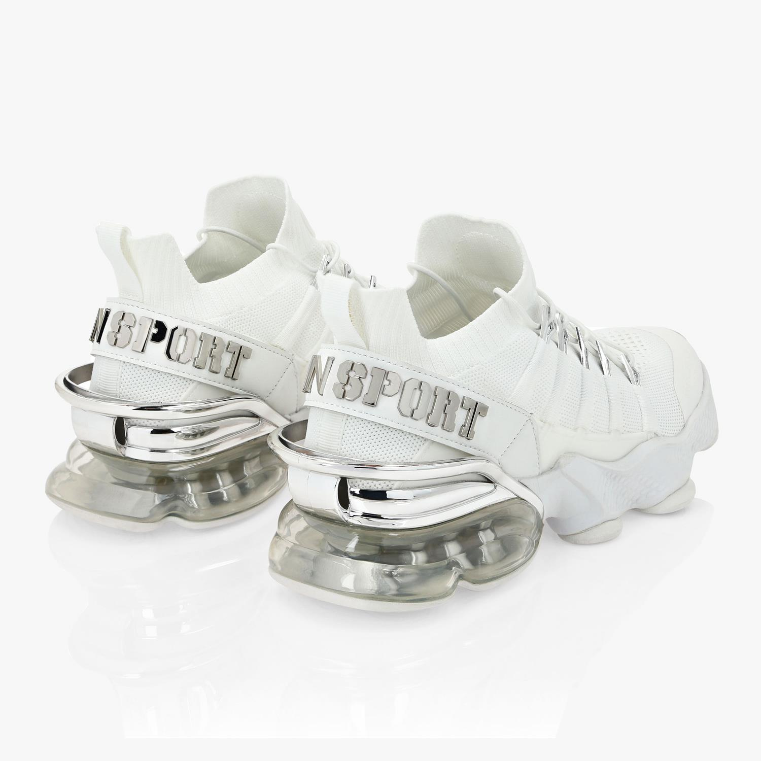 PLEIN SPORT BEYAZ NIKEL TOPUK DETAYLI ERKEK SPOR AYAKKABI