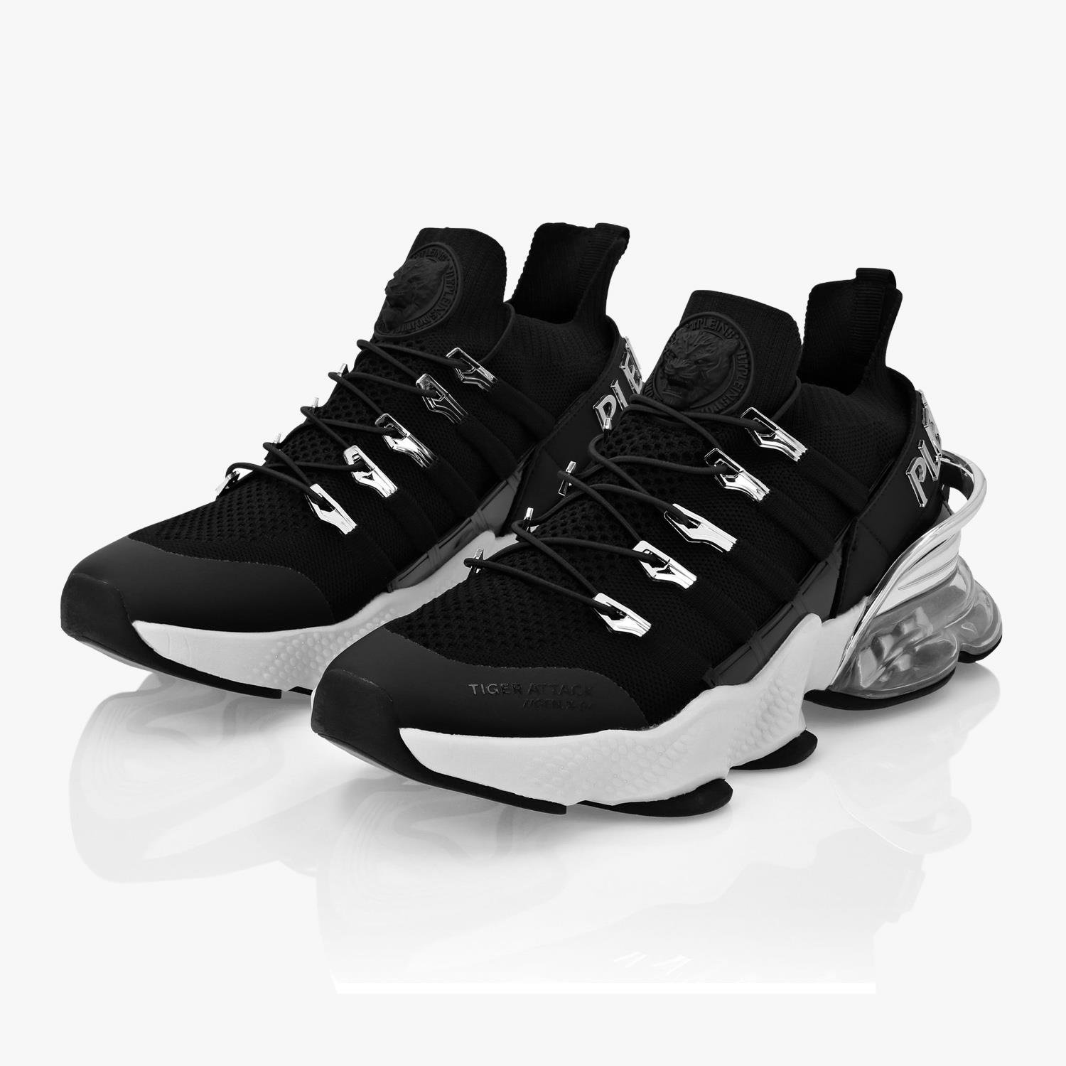 PLEIN SPORT SIYAH BEYAZ TOPUK DETAYLI ERKEK SPOR AYAKKABI