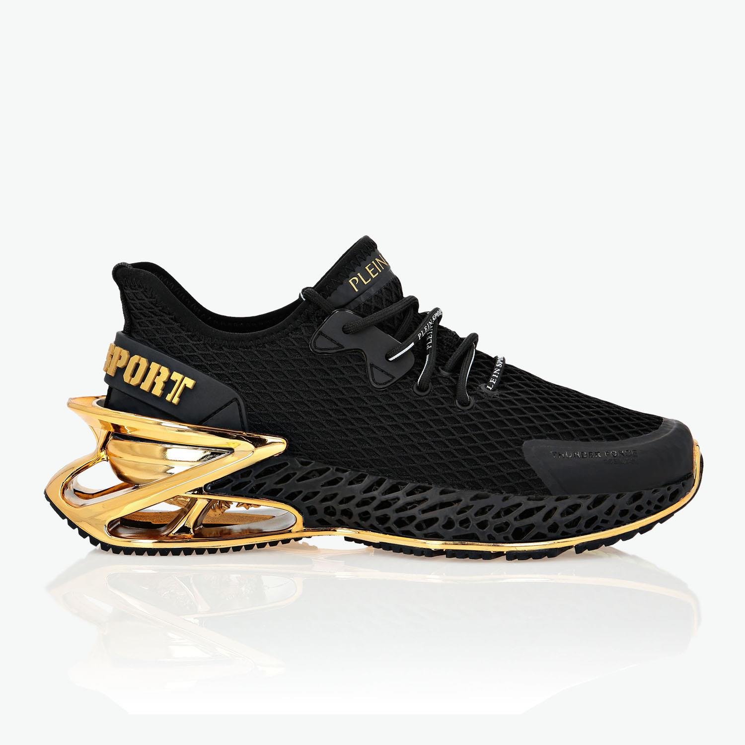 PLEIN SPORT SIYAH GOLD TOPUK DETAYLI ERKEK SPOR AYAKKABI