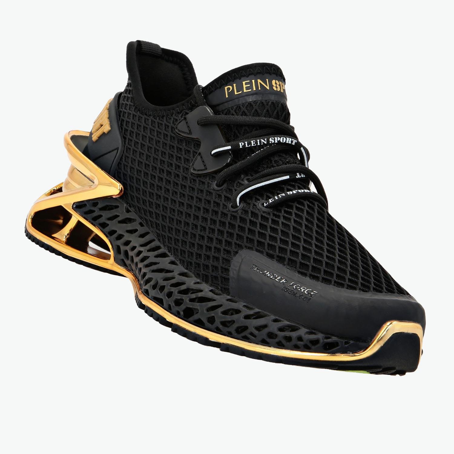 PLEIN SPORT SIYAH GOLD TOPUK DETAYLI ERKEK SPOR AYAKKABI