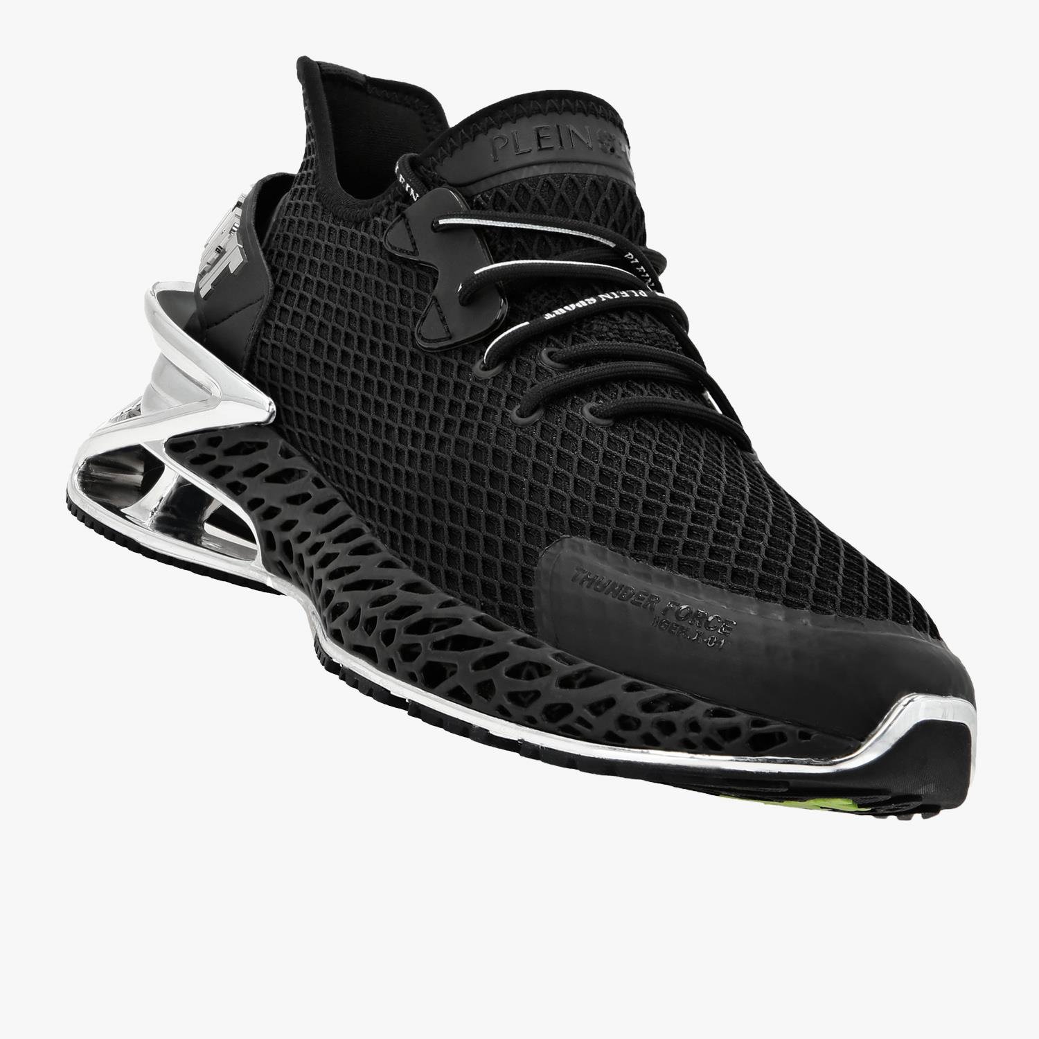 PLEIN SPORT SIYAH NIKEL TOPUK DETAYLI ERKEK SPOR AYAKKABI