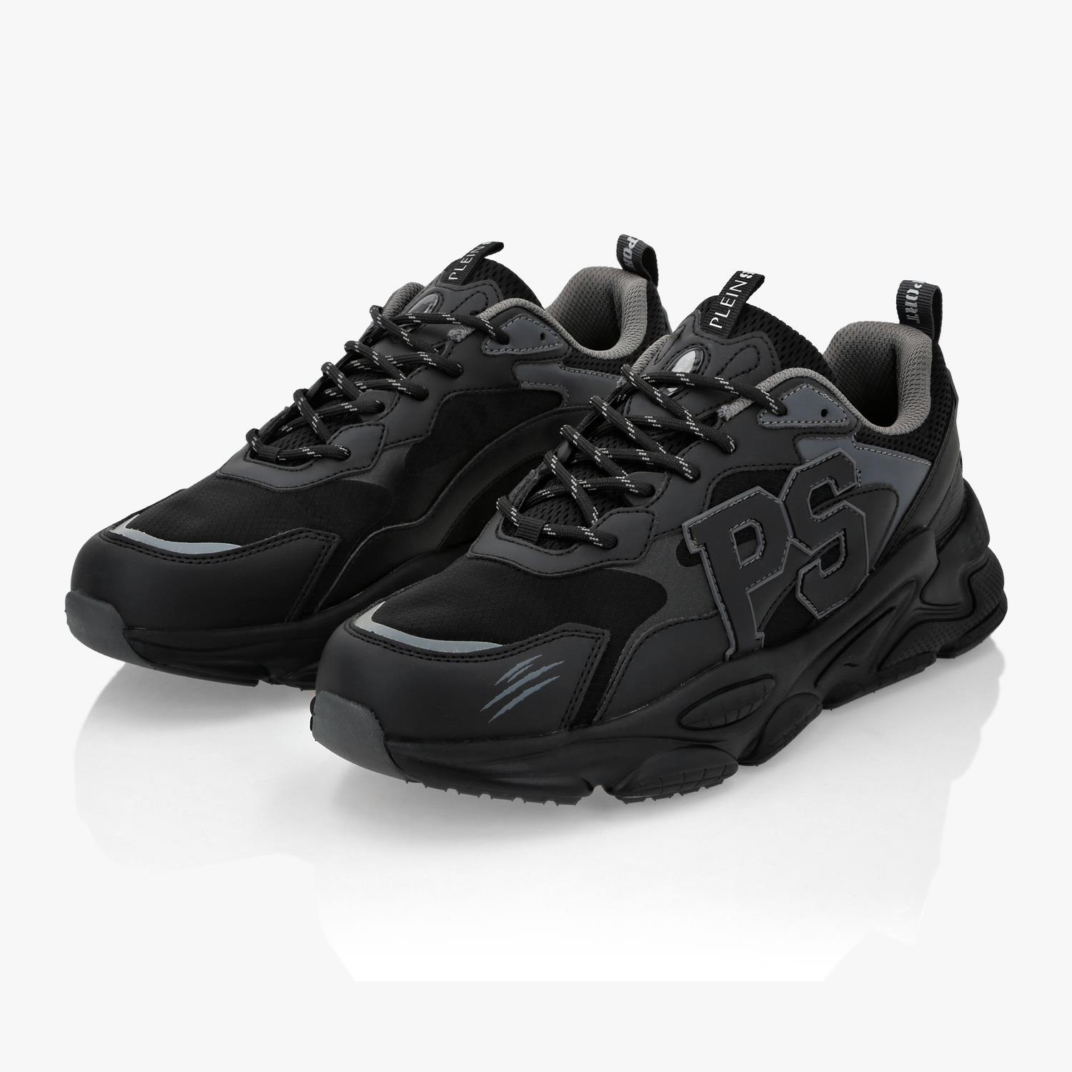 PLEIN SPORT SIYAH PS LOGO DETAYLI ERKEK SPOR AYAKKABI