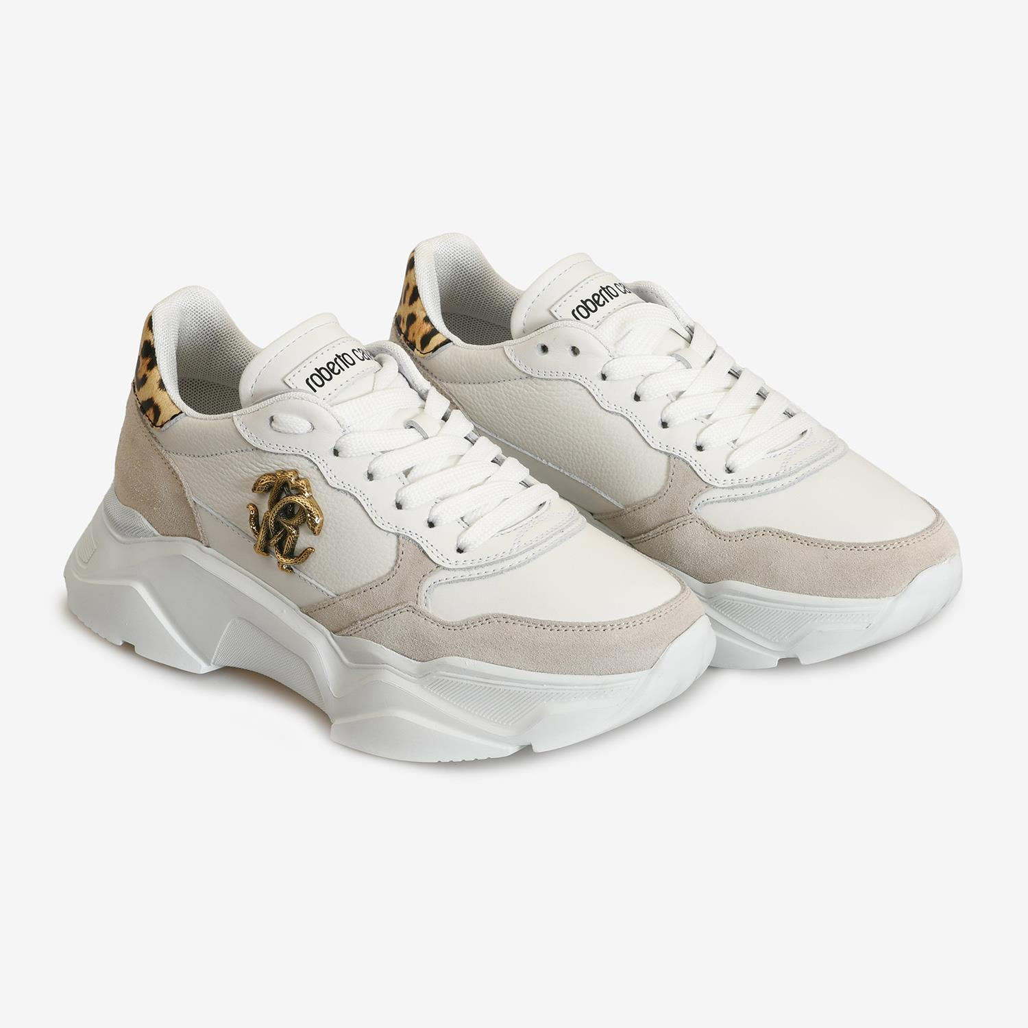 ROBERTO CAVALLI BEYAZ DERİ KADIN SNEAKER