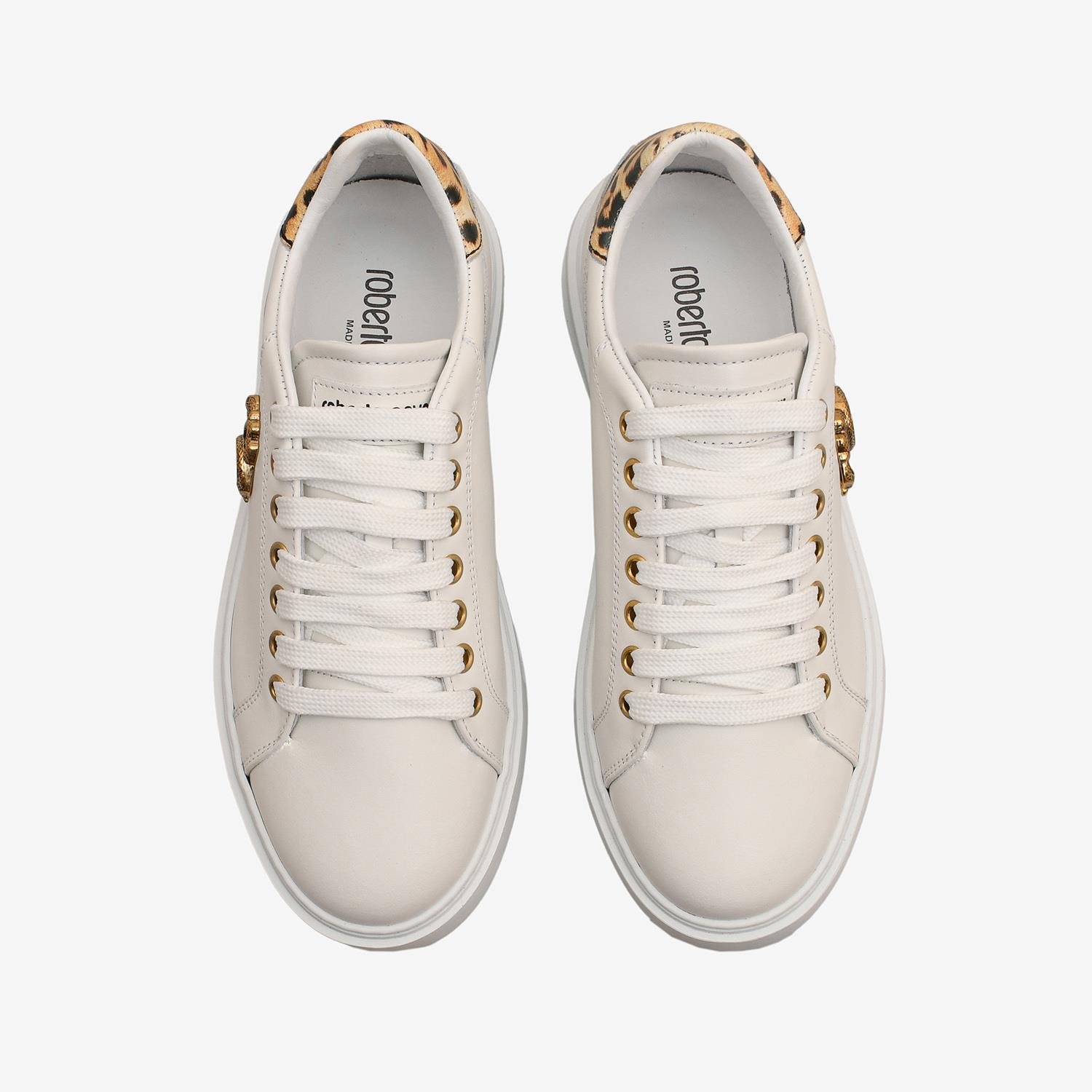 ROBERTO CAVALLI BEYAZ DERİ KADIN SNEAKER