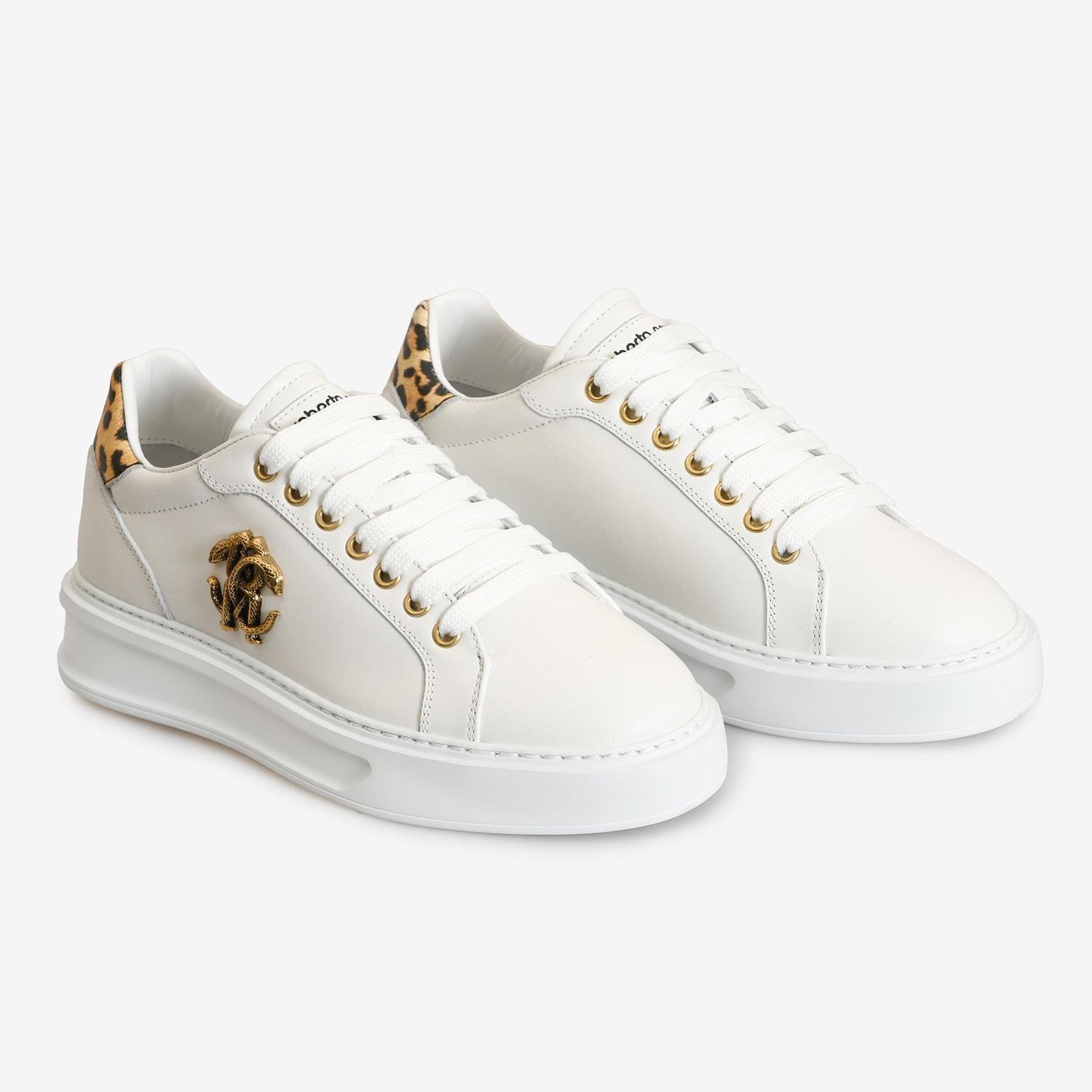 ROBERTO CAVALLI BEYAZ DERİ KADIN SNEAKER