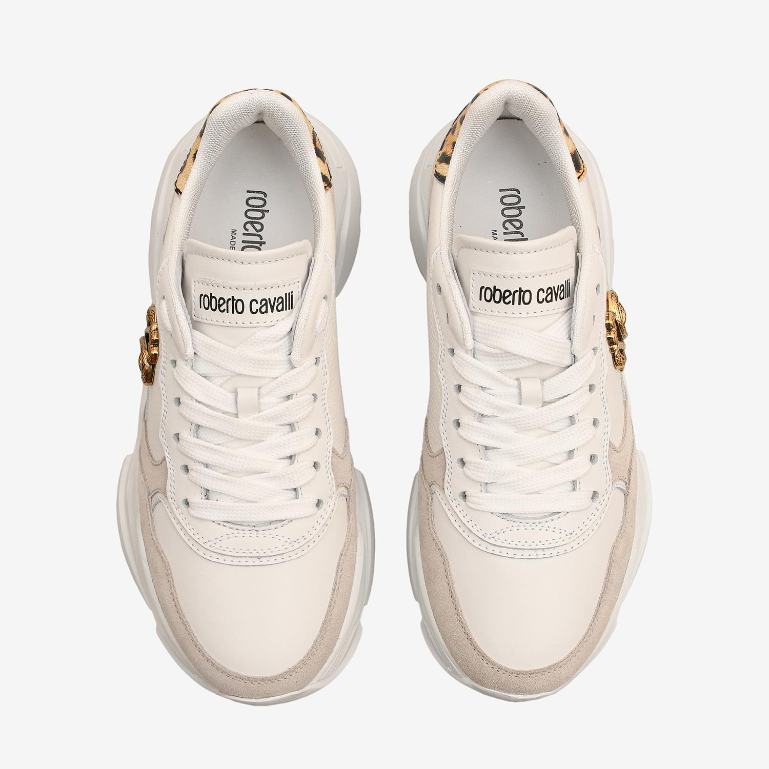 ROBERTO CAVALLI BEYAZ DERİ KADIN SNEAKER