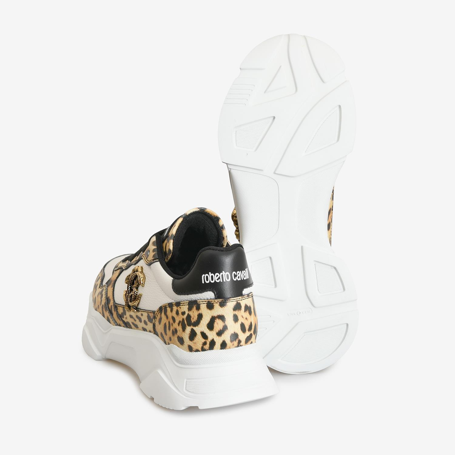 ROBERTO CAVALLI JAGUAR DESEN DERİ KADIN SNEAKER