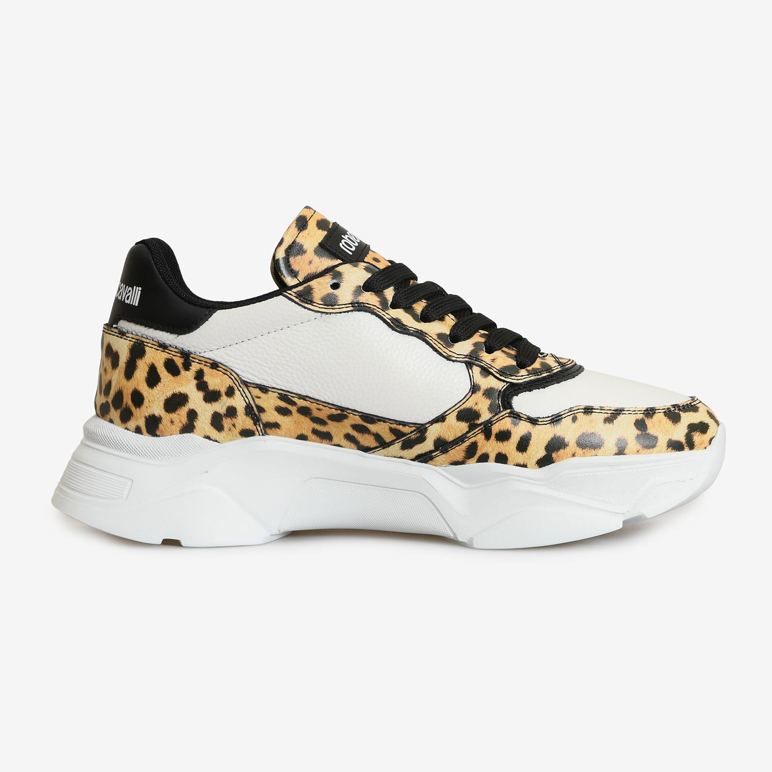 ROBERTO CAVALLI JAGUAR DESEN DERİ KADIN SNEAKER