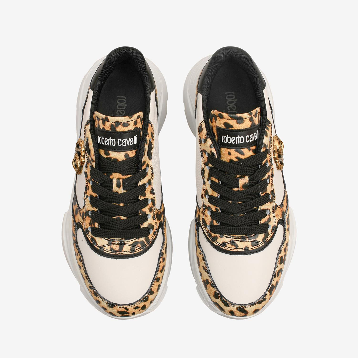 ROBERTO CAVALLI JAGUAR DESEN DERİ KADIN SNEAKER