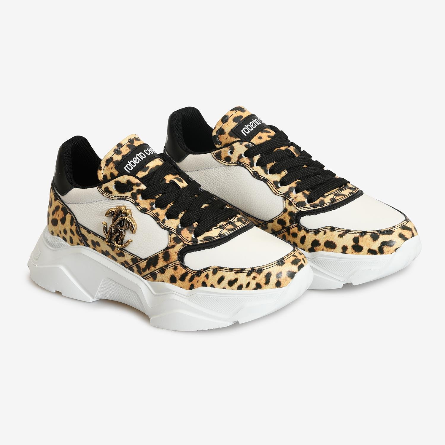 ROBERTO CAVALLI JAGUAR DESEN DERİ KADIN SNEAKER