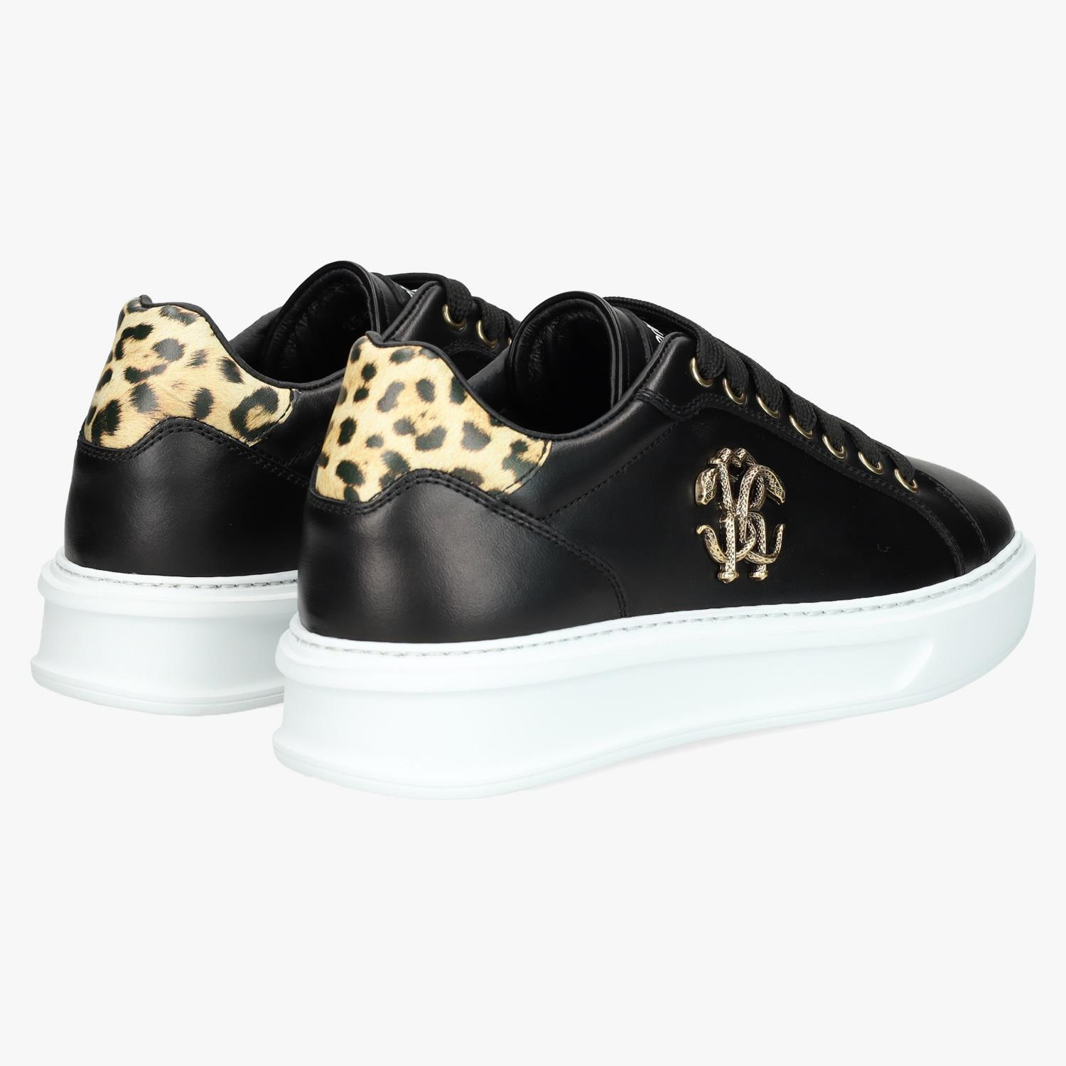 ROBERTO CAVALLI SIYAH DERİ ERKEK SNEAKER