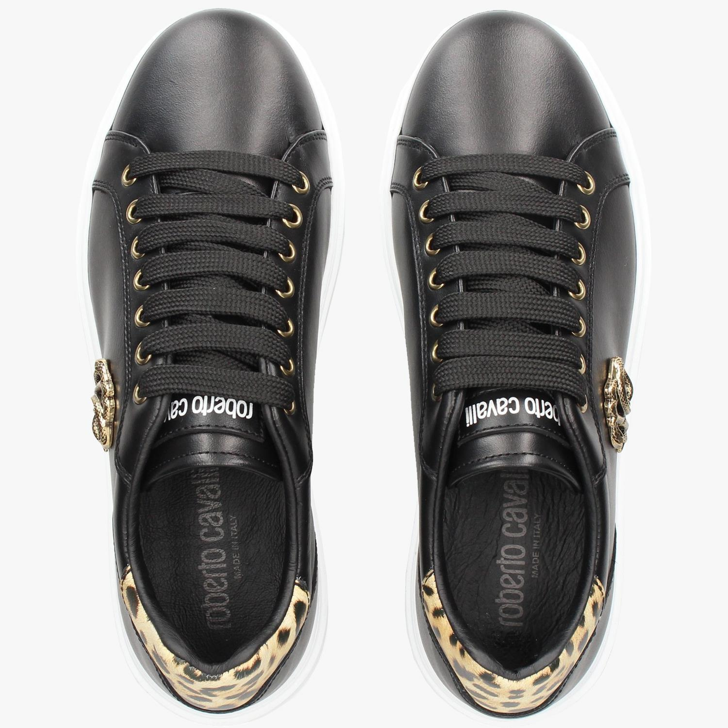 ROBERTO CAVALLI SIYAH DERİ ERKEK SNEAKER