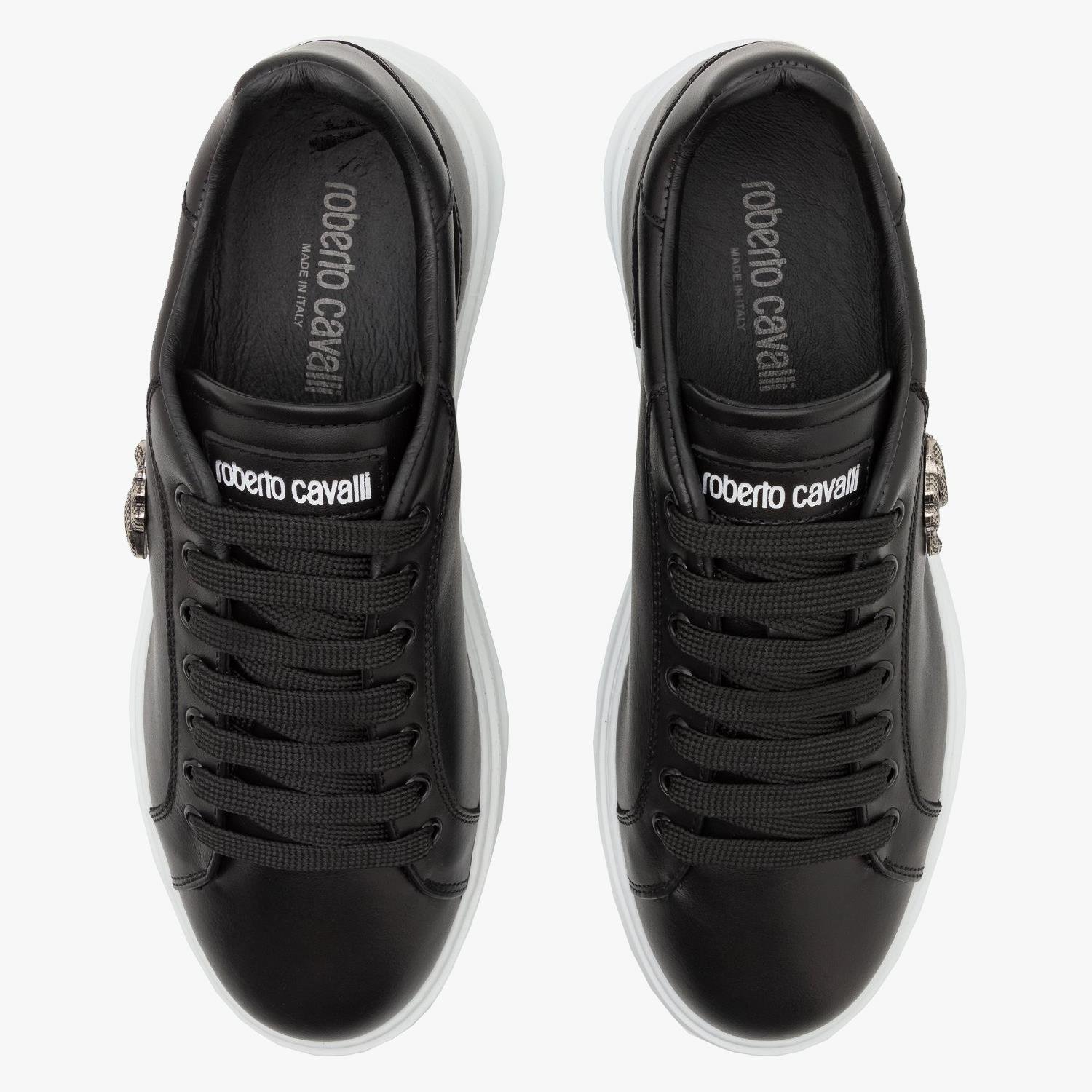 ROBERTO CAVALLI SIYAH DERİ ERKEK SNEAKER