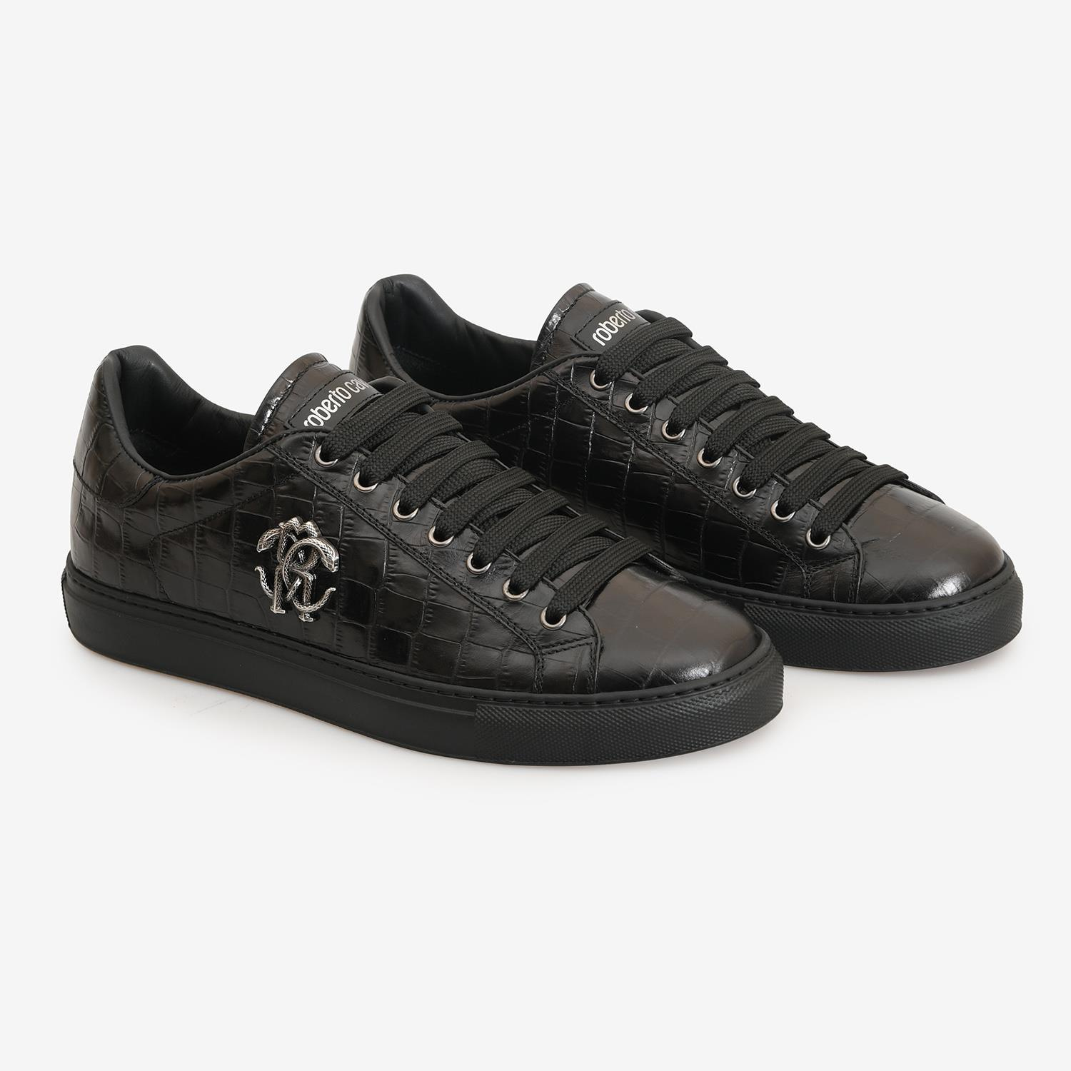 ROBERTO CAVALLI SİYAH DERİ ERKEK SNEAKER