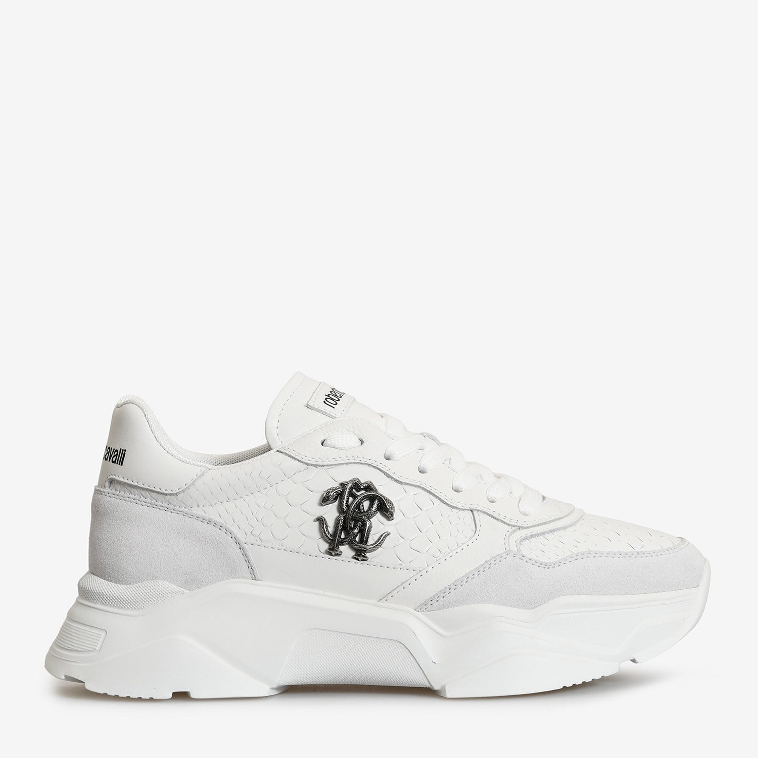 Roberto Cavalli Sıyah Deri Erkek Sneaker
