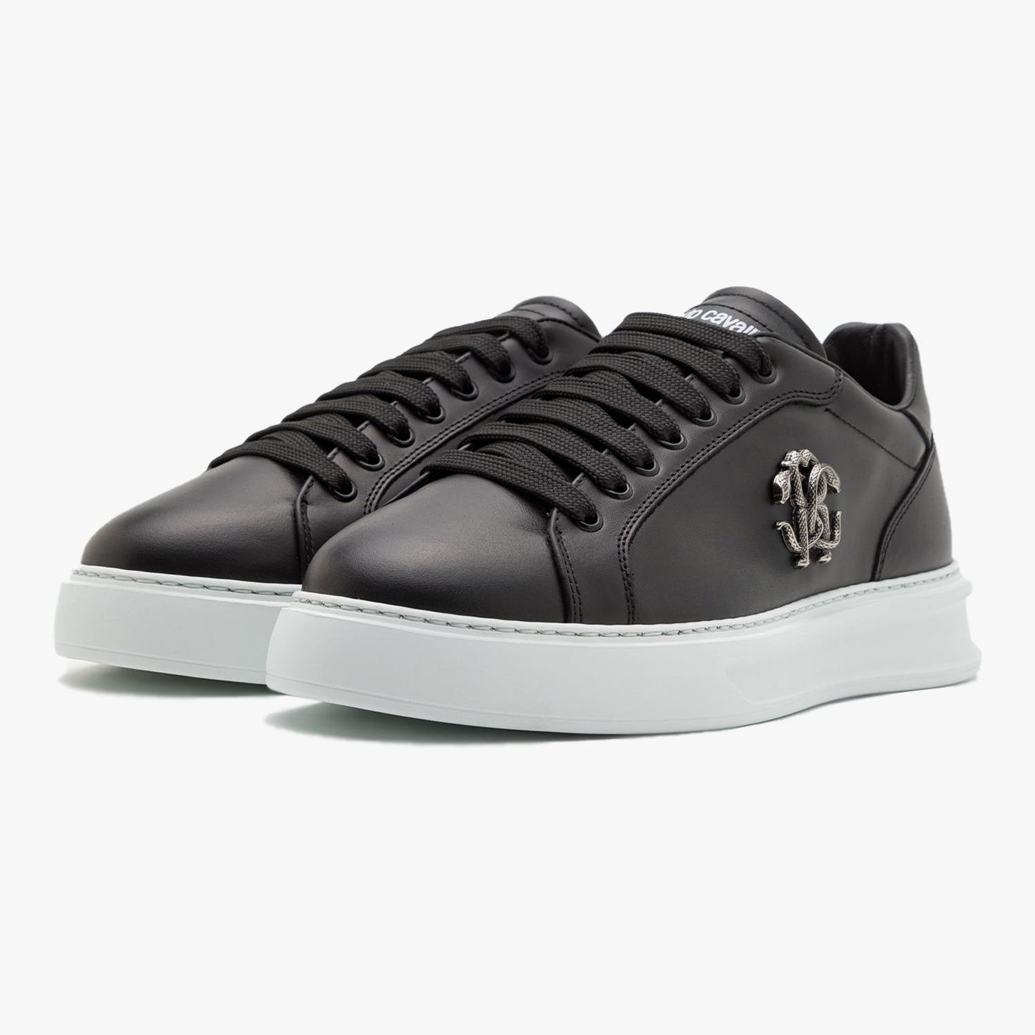 ROBERTO CAVALLI SIYAH DERİ ERKEK SNEAKER