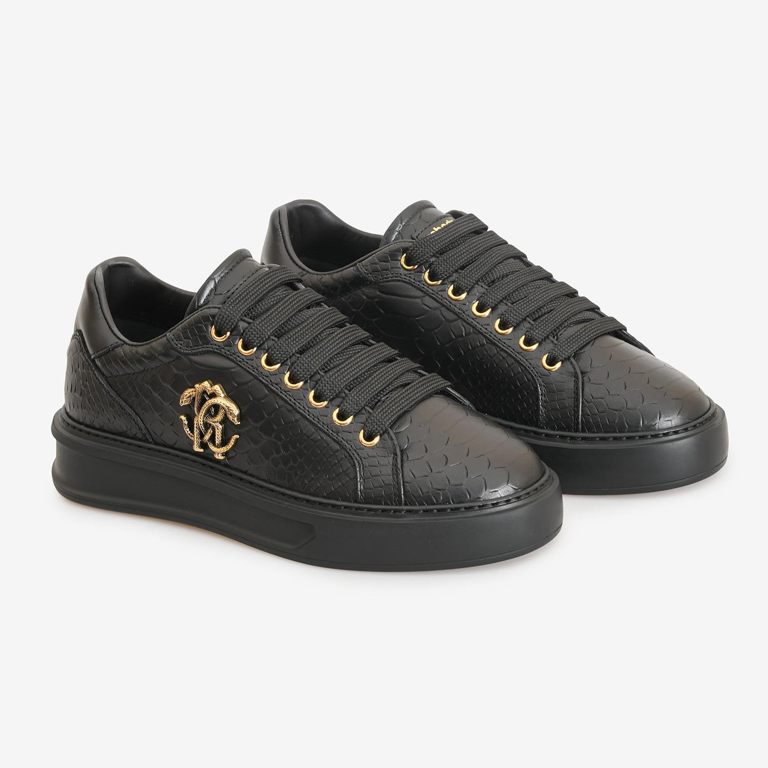 ROBERTO CAVALLI SİYAH DERİ KADIN SNEAKER