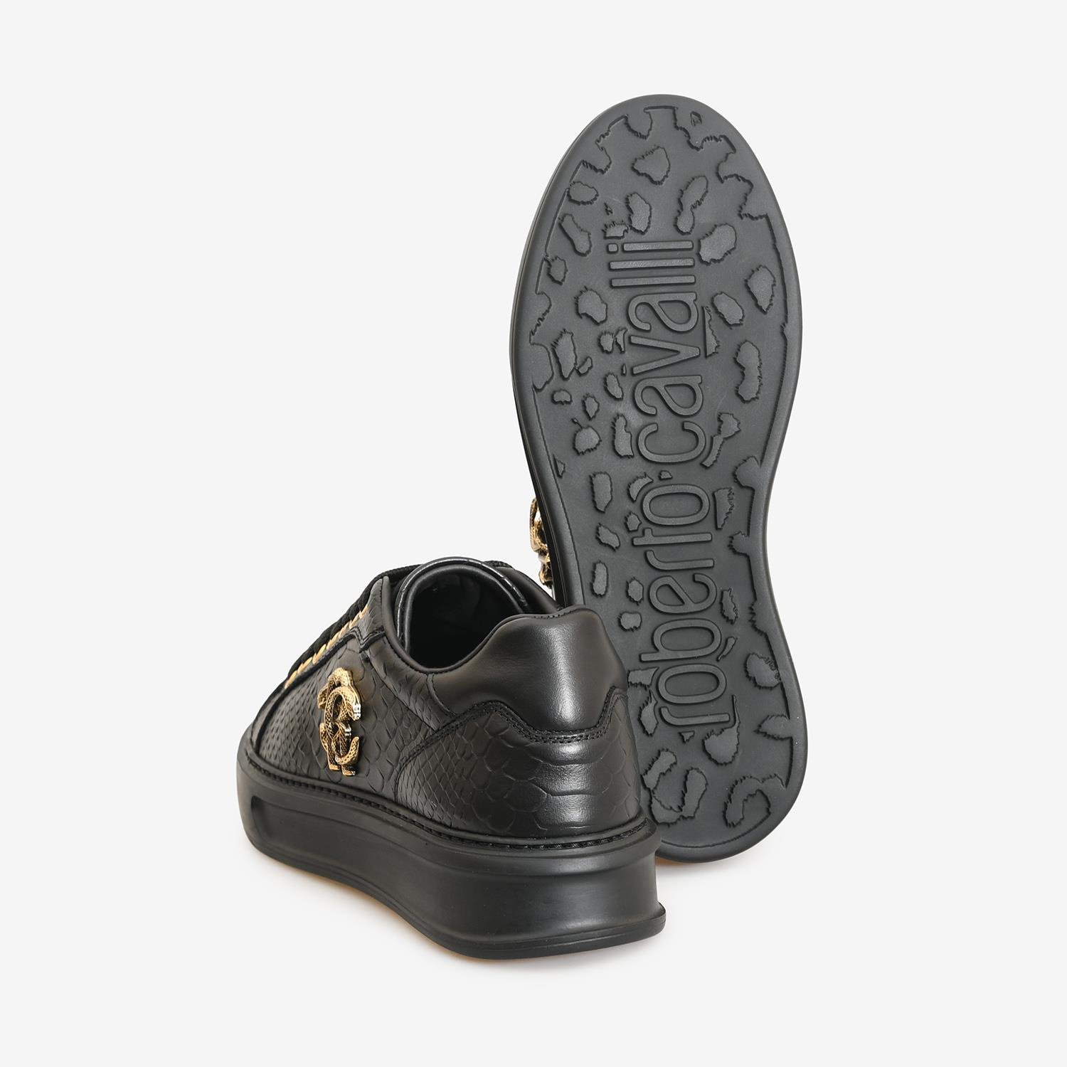 ROBERTO CAVALLI SİYAH DERİ KADIN SNEAKER