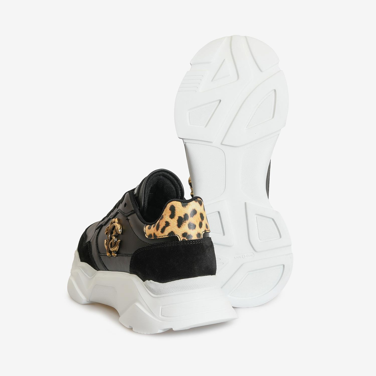 ROBERTO CAVALLI SIYAH DERİ KADIN SNEAKER