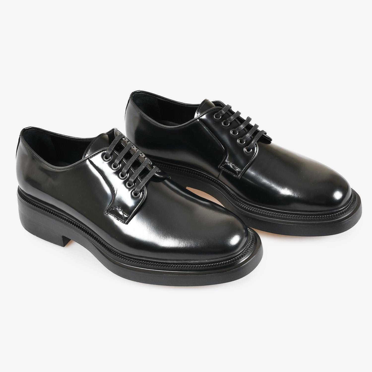 Siyah Deri Erkek Bağcıklı Klasik Ayakkabı
