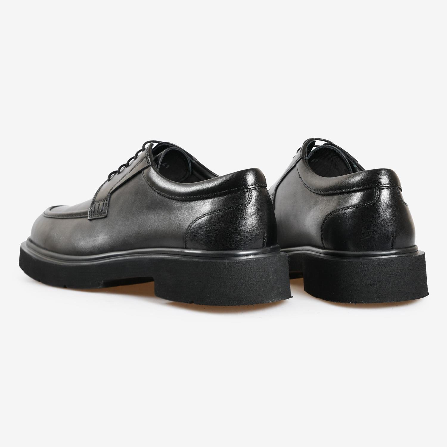 Siyah Deri Erkek Bağcıklı Klasik Ayakkabı