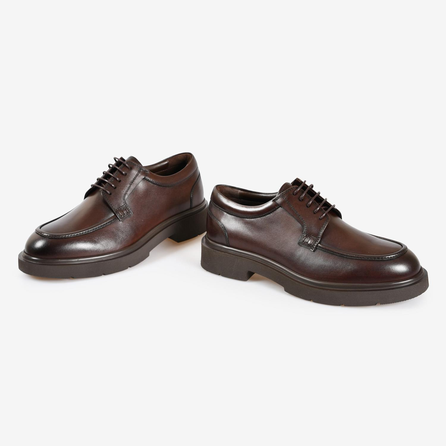 Siyah Deri Erkek Bağcıklı Klasik Ayakkabı