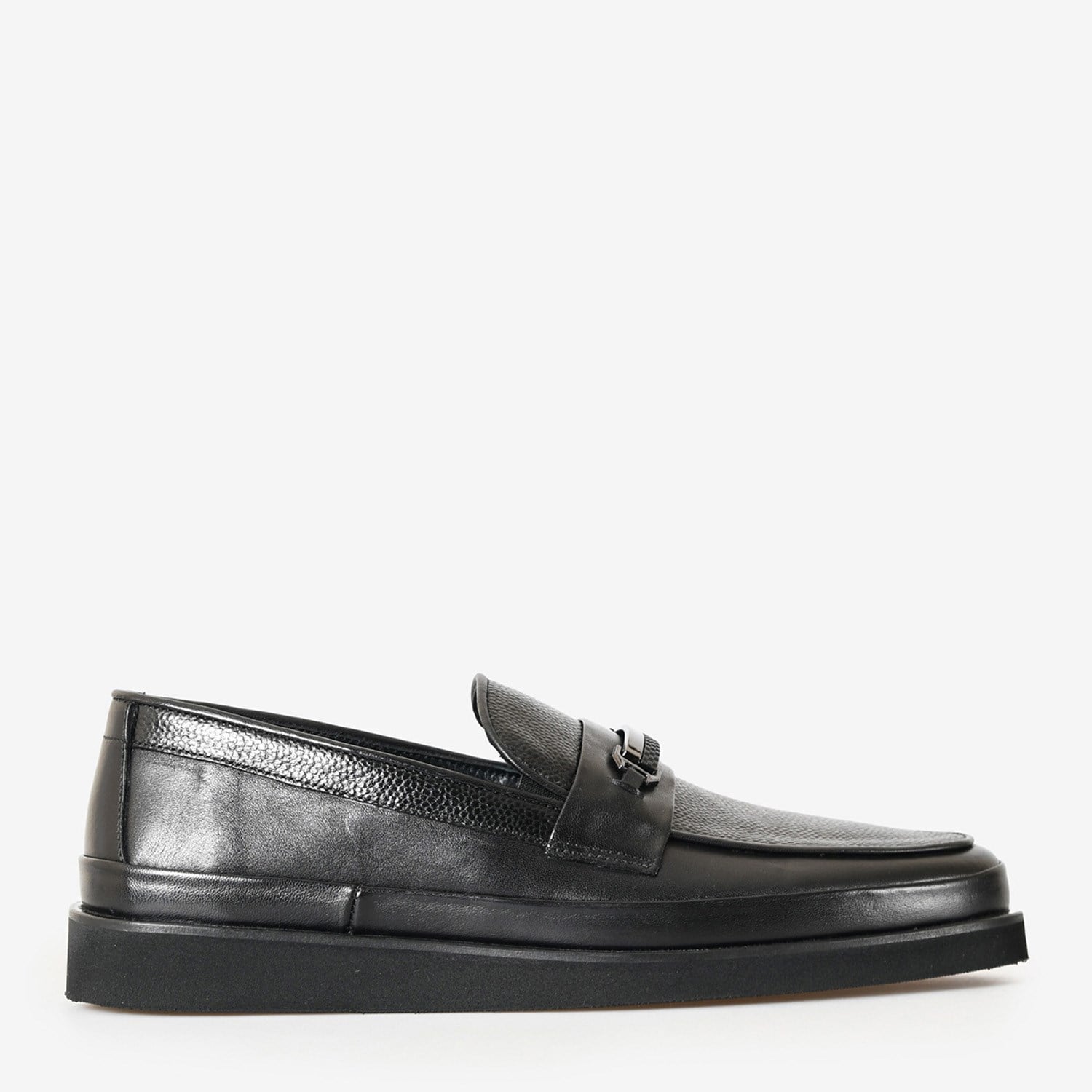 Siyah Deri Erkek Loafer