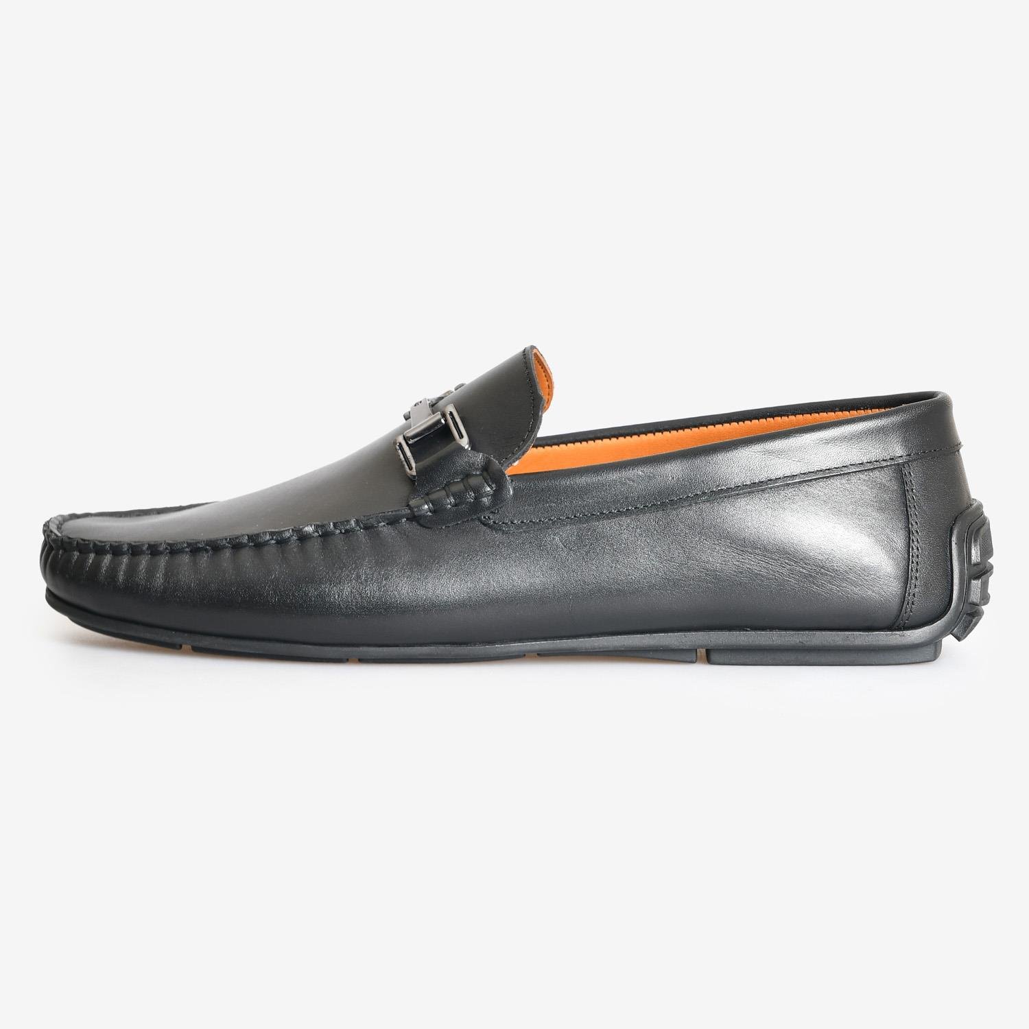Siyah Deri Erkek Loafer