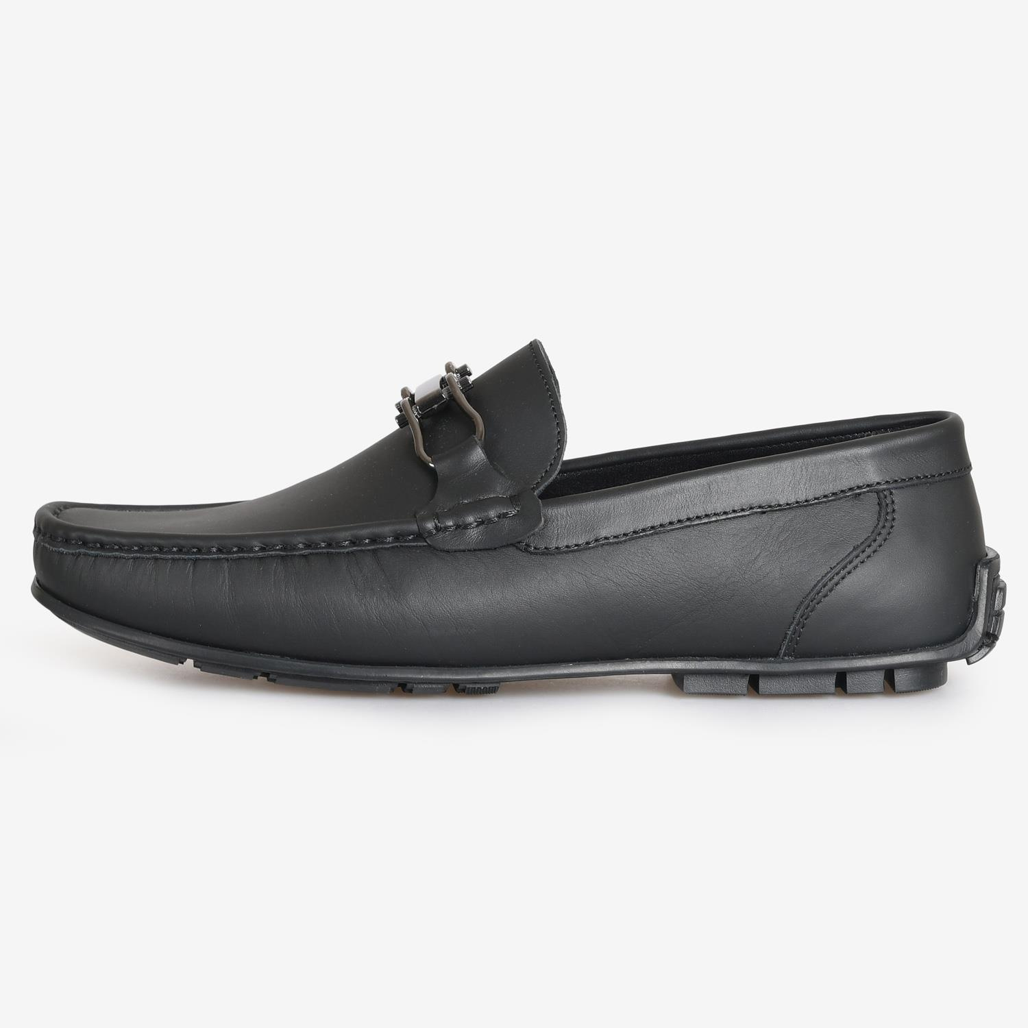 Siyah Deri Erkek Loafer