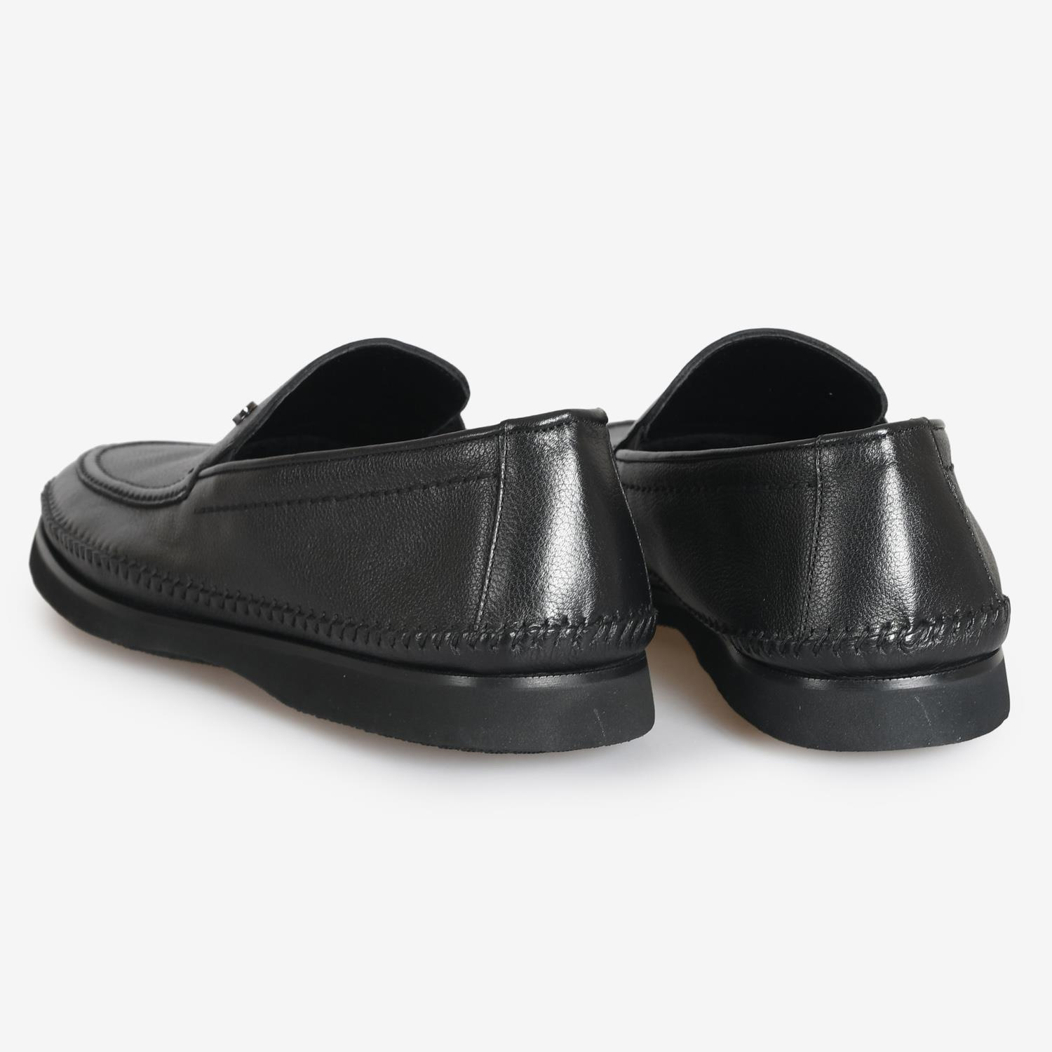 Siyah Deri Erkek Loafer