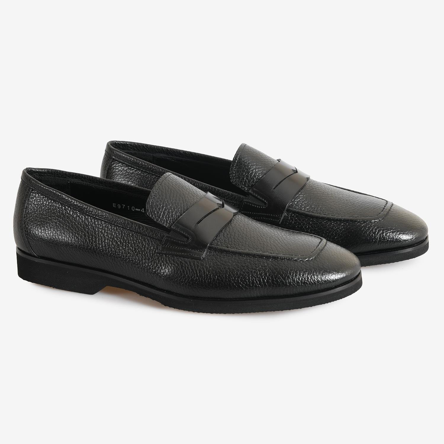 Siyah Deri Erkek Loafer