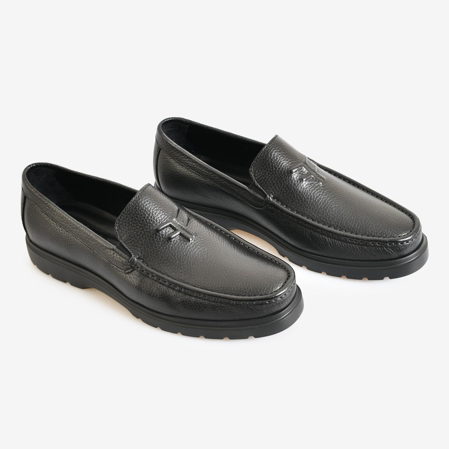 Siyah Deri Erkek Loafer